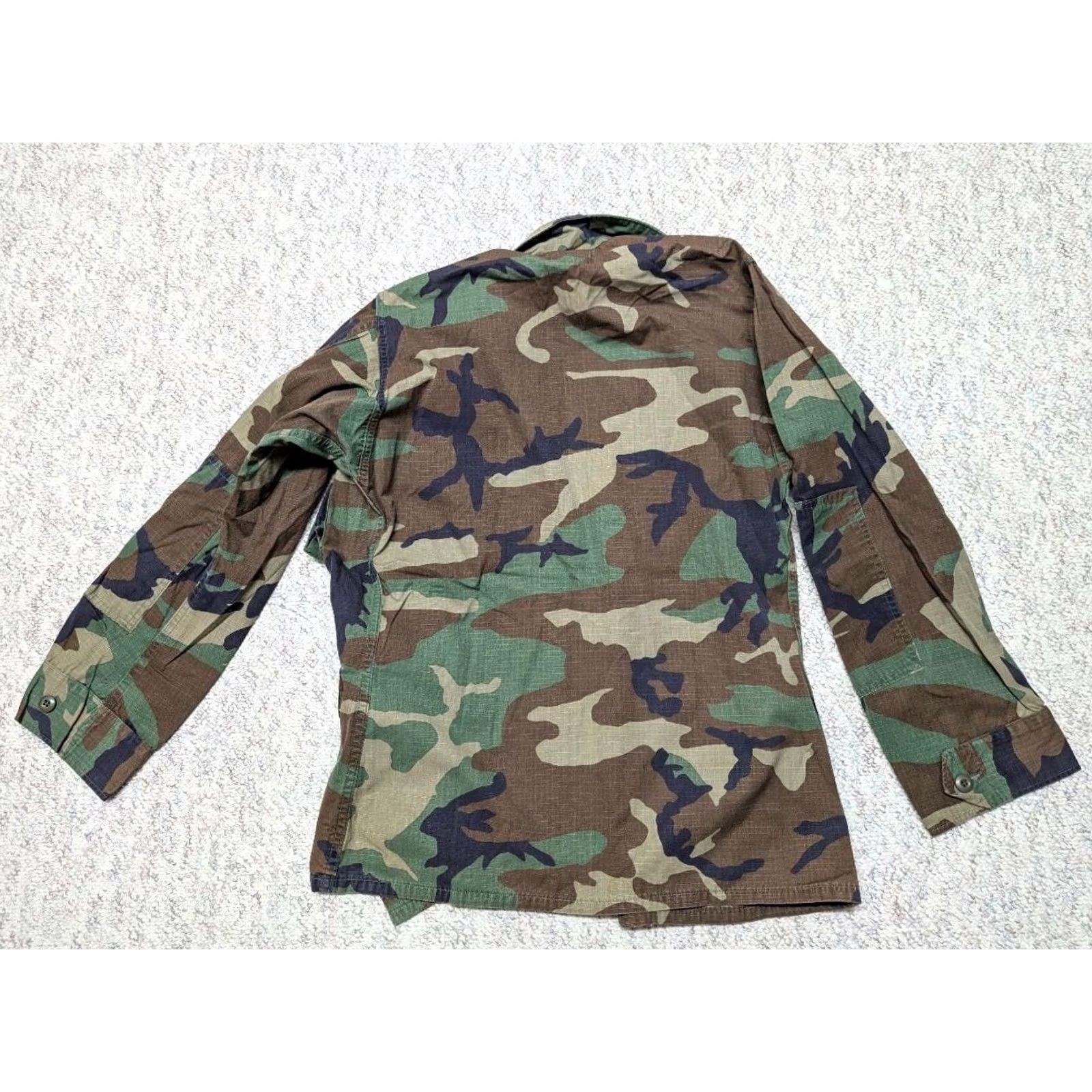 Vintage VINTAGE US Army Shirt-Jacket Mens SMALL LONG Woodland Camouflage Ripstop Patch 99th Infantry Patch Size US S / EU 44-46 / 1 - 6 Thumbnail