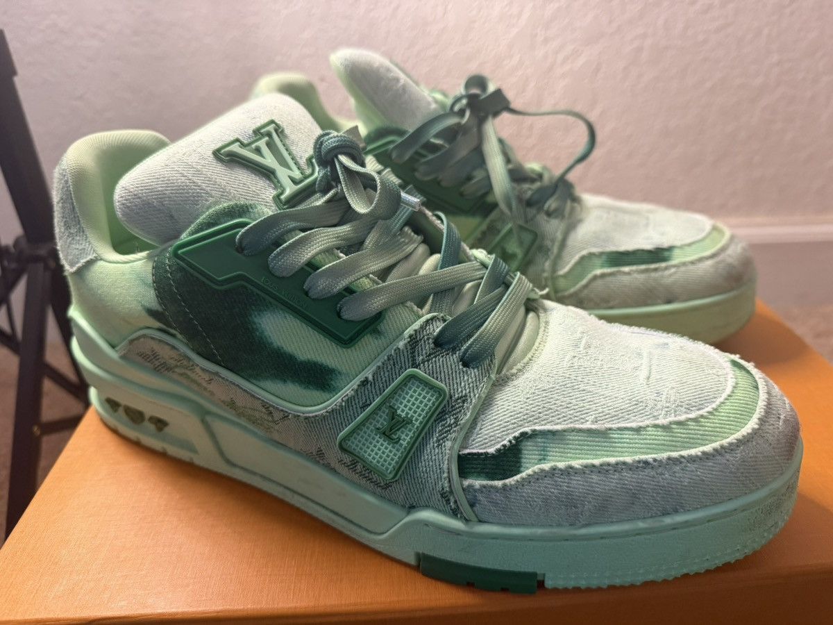 Louis Vuitton Green denim Louis Vuitton Trainers Size US 9.5 / EU 42-43 - 1 Thumbnail