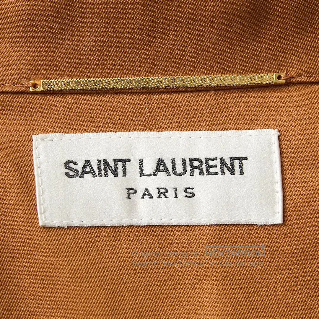 Saint Laurent Paris Saint Laurent Brown Belted Jumpsuit. Size 39" - 4 Thumbnail