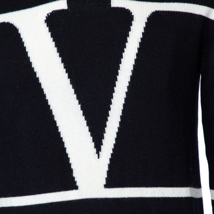 Valentino Valentino Black VLOGO Cashmere Sweater Size US M / EU 48-50 / 2 - 3 Thumbnail