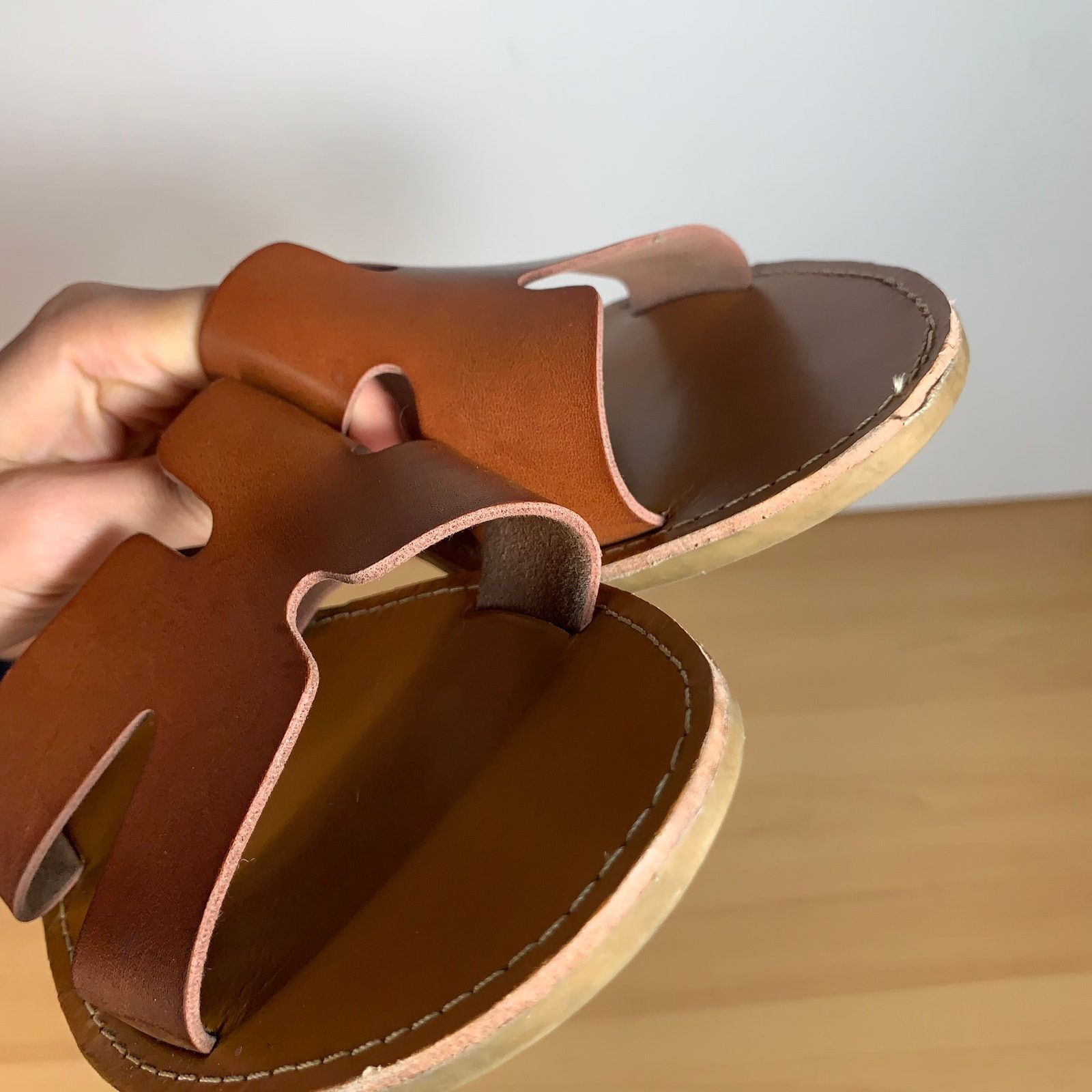 Other Women's Faux Leather Brown Slip-On Sandals Size 6.5 Size US 6.5 / IT 36.5 - 7 Thumbnail