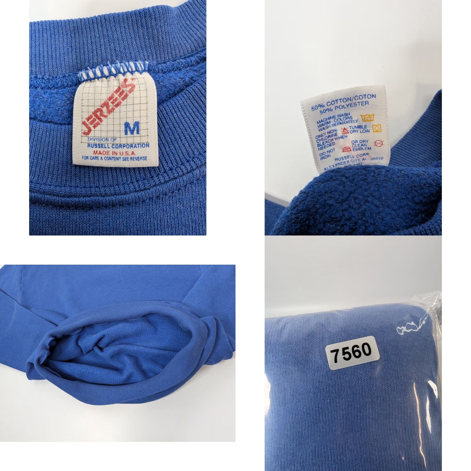 Jerzees VINTAGE Jerzees Crewneck Sweatshirt Blue USA Made 90s Size M Unisex Adults Pullover Crew Neck Cotton Polyester Fleece Size US M / EU 48-50 / 2 - 8 Thumbnail