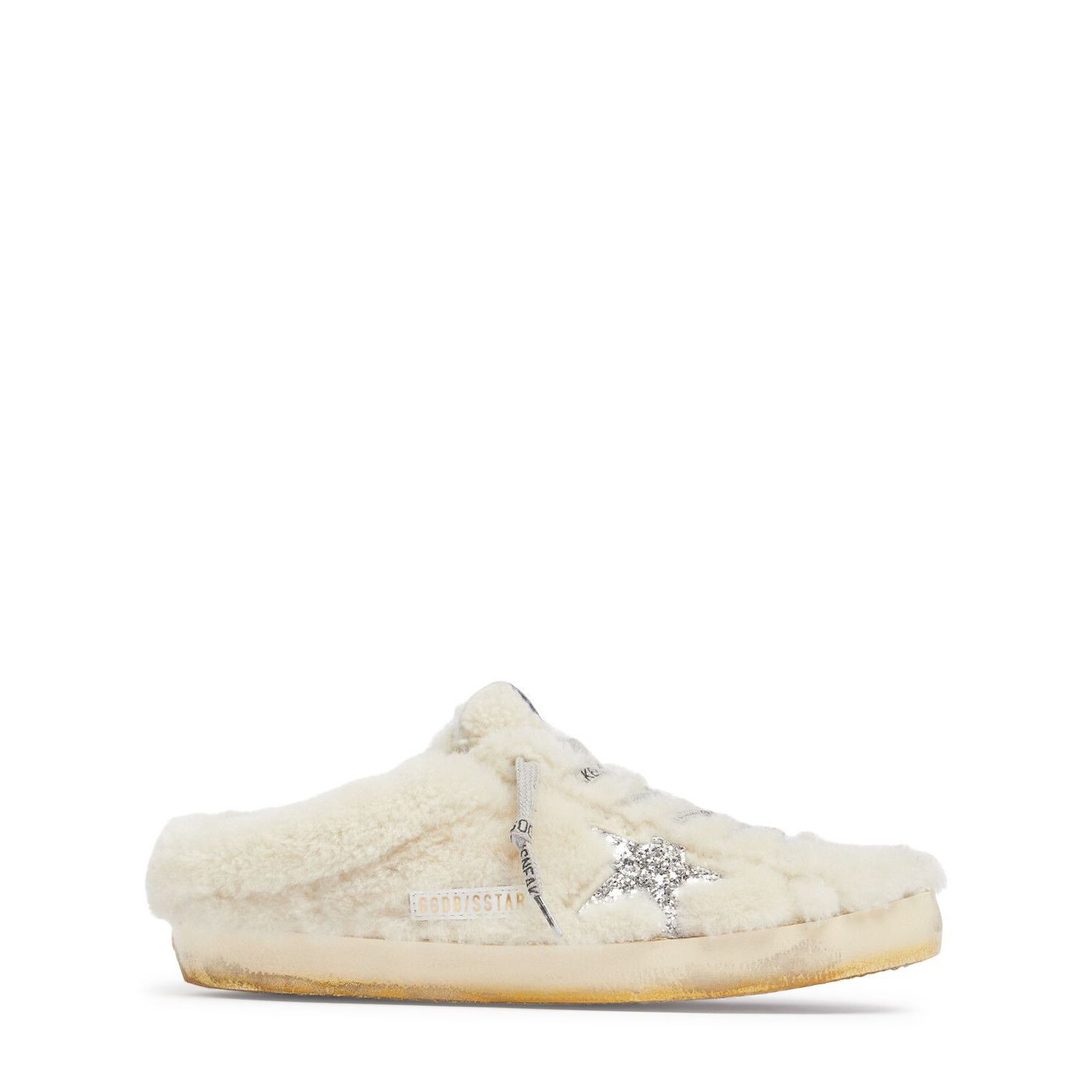 GOLDEN GOOSE Super Star Women's Natural White Shearling Snea