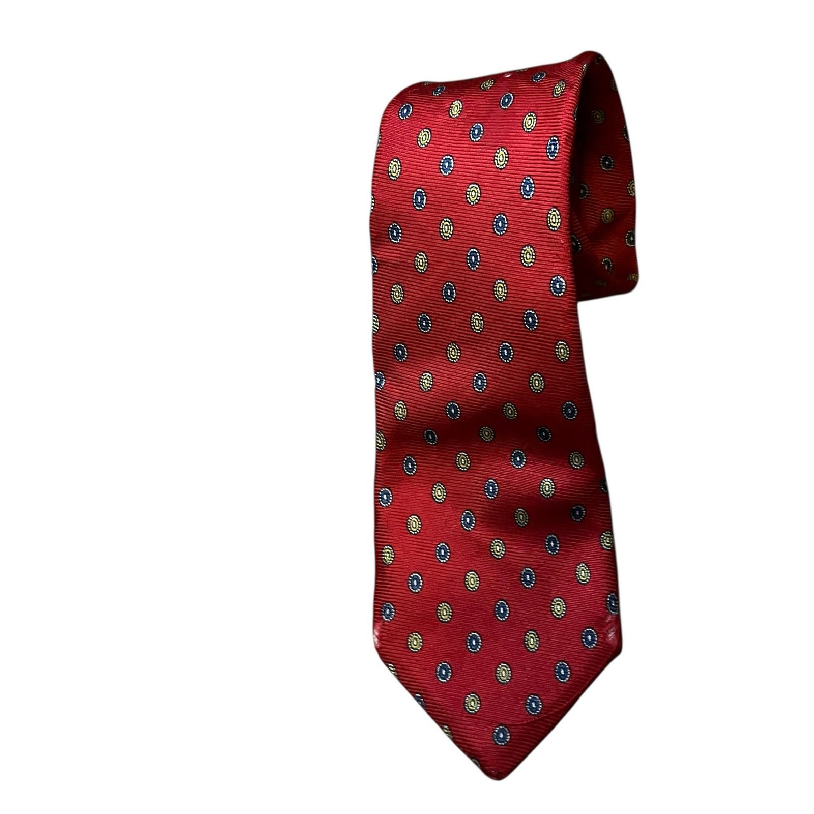 Givenchy Givenchy Monsieur Red Silk Tie - Circular Pattern Vintage Size ONE SIZE - 10 Thumbnail
