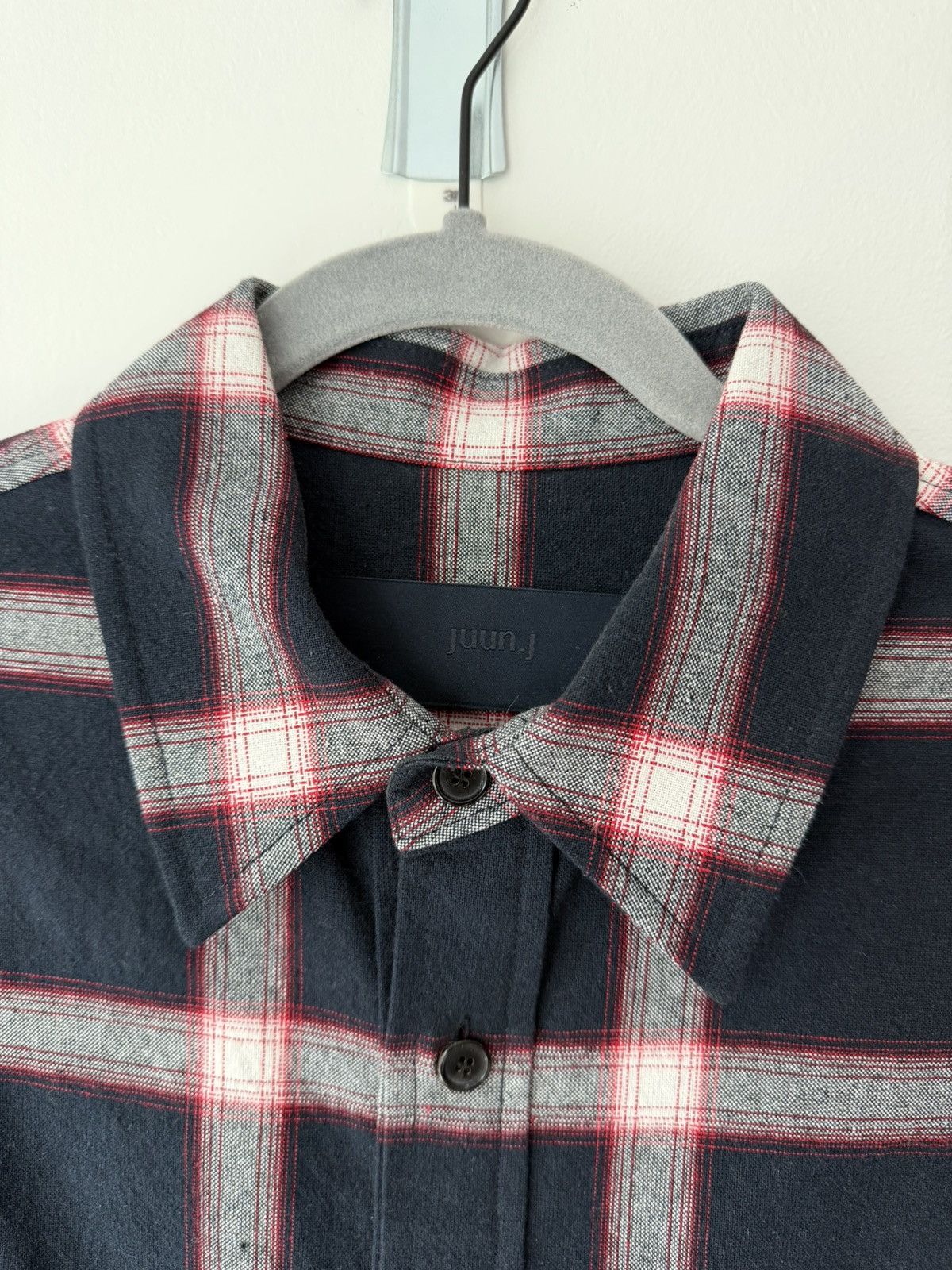 Juun.J Juun.J Navy and Red Overshirt Size US L / EU 52-54 / 3 - 3 Thumbnail