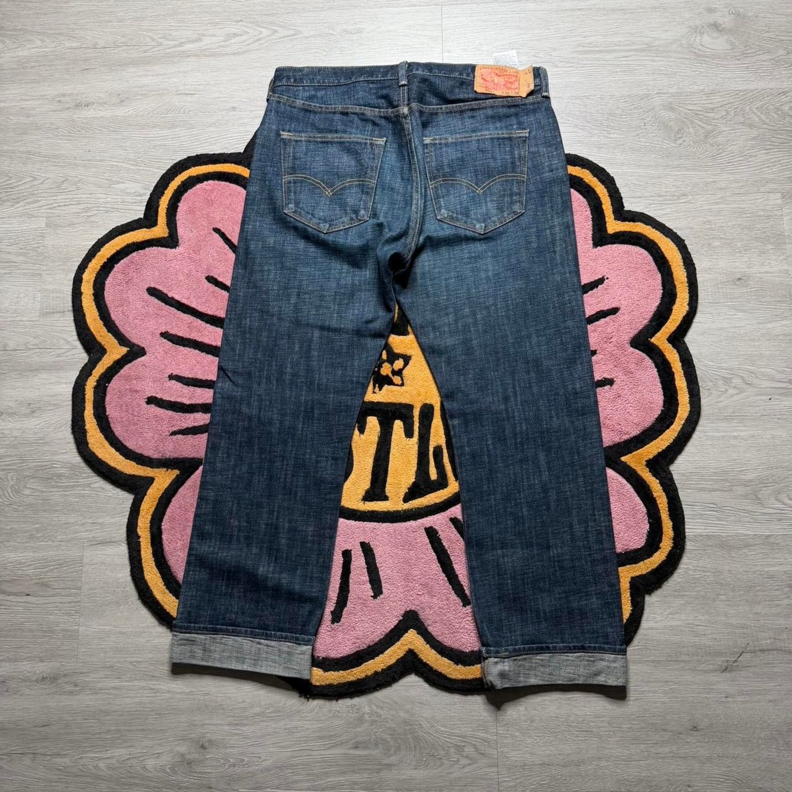 Levi's Levi’s Strauss 501 Button Fly Straight Leg Denim Jeans 36x30 Size US 36 / EU 52 - 7 Thumbnail