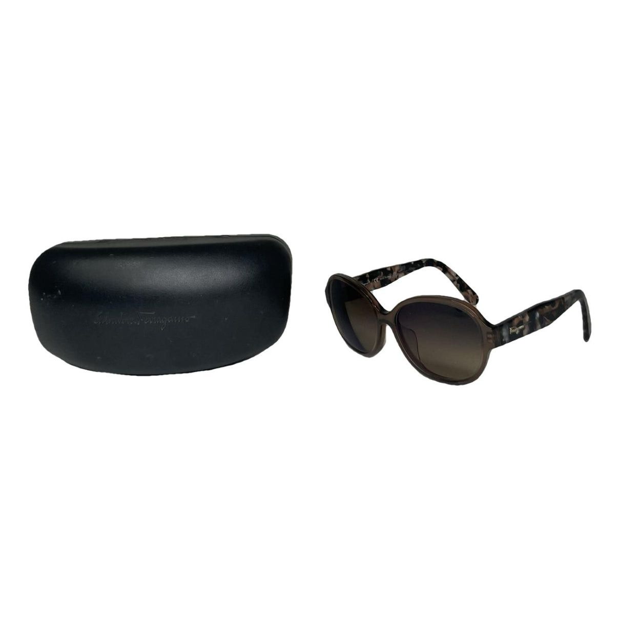Salvatore Ferragamo Brown Plastic Sunglasses Size ONE SIZE - 1 Thumbnail