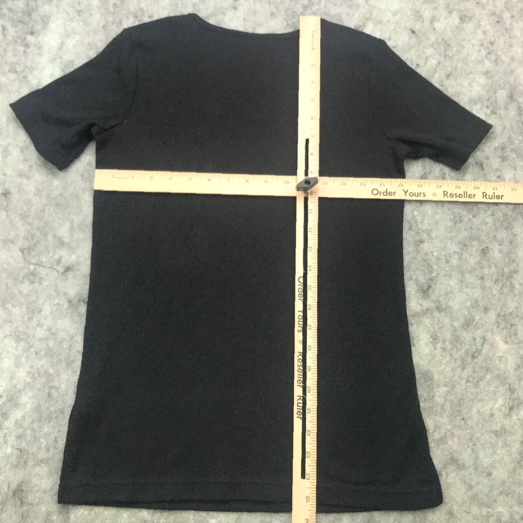 Quacker Factory Quacker Factory Shirt Womens V-Neck Black XX-Small Short Sleeve Rhinestones Embellished T-Shirt Size XXS / US 00 / IT 34 - 7 Thumbnail