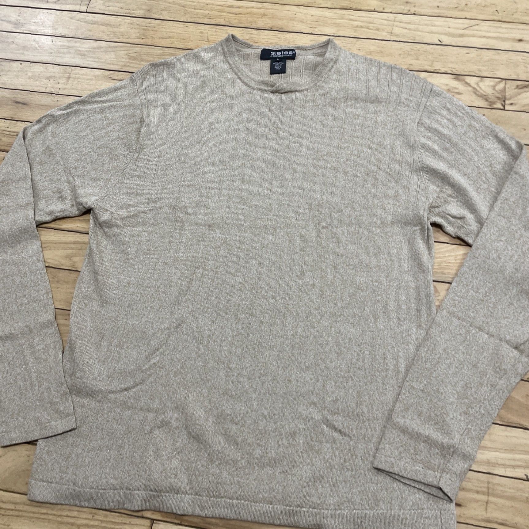 Vintage VINTAGE Slates 90s Silk Sweater Cowl Men L Brown Ribbed Long Sleeve Capsule Minimal Size US L / EU 52-54 / 3 - 2 Thumbnail