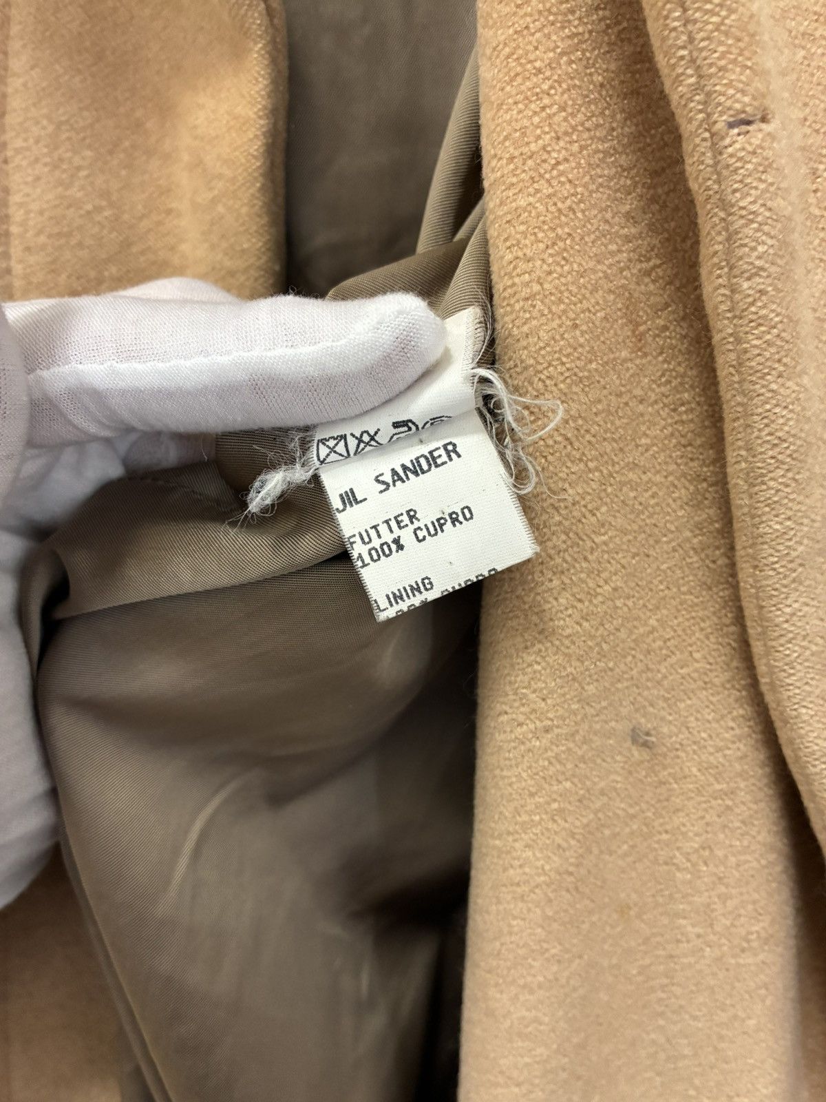 Jil Sander Vintage Made in Italy Jil Sander Camel Wool-Blend Long Coat Size M / US 6-8 / IT 42-44 - 7 Thumbnail