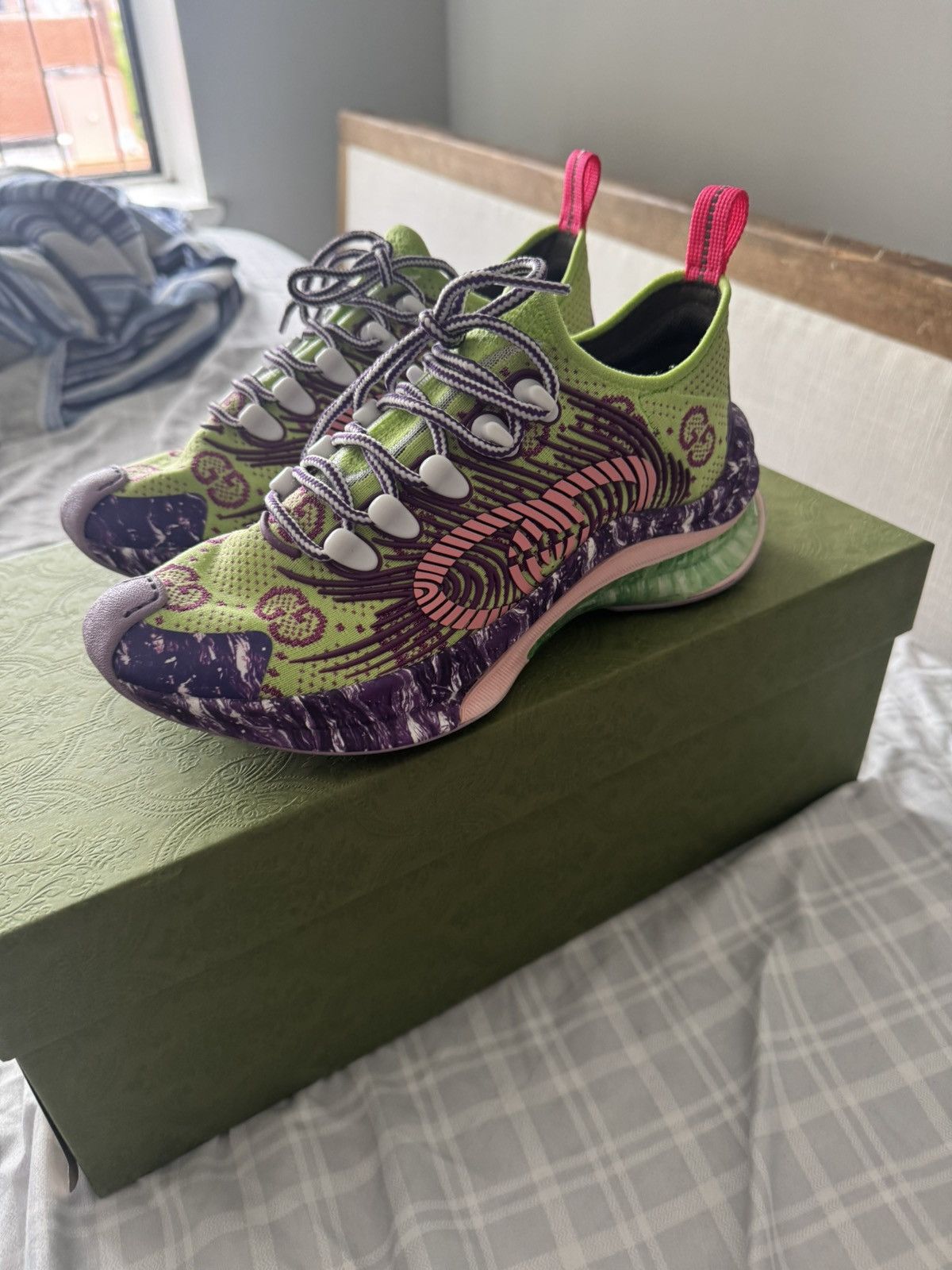 Gucci Gucci Run Technical knit fabric sneakers Size US 5.5 / IT 35.5 - 8 Thumbnail