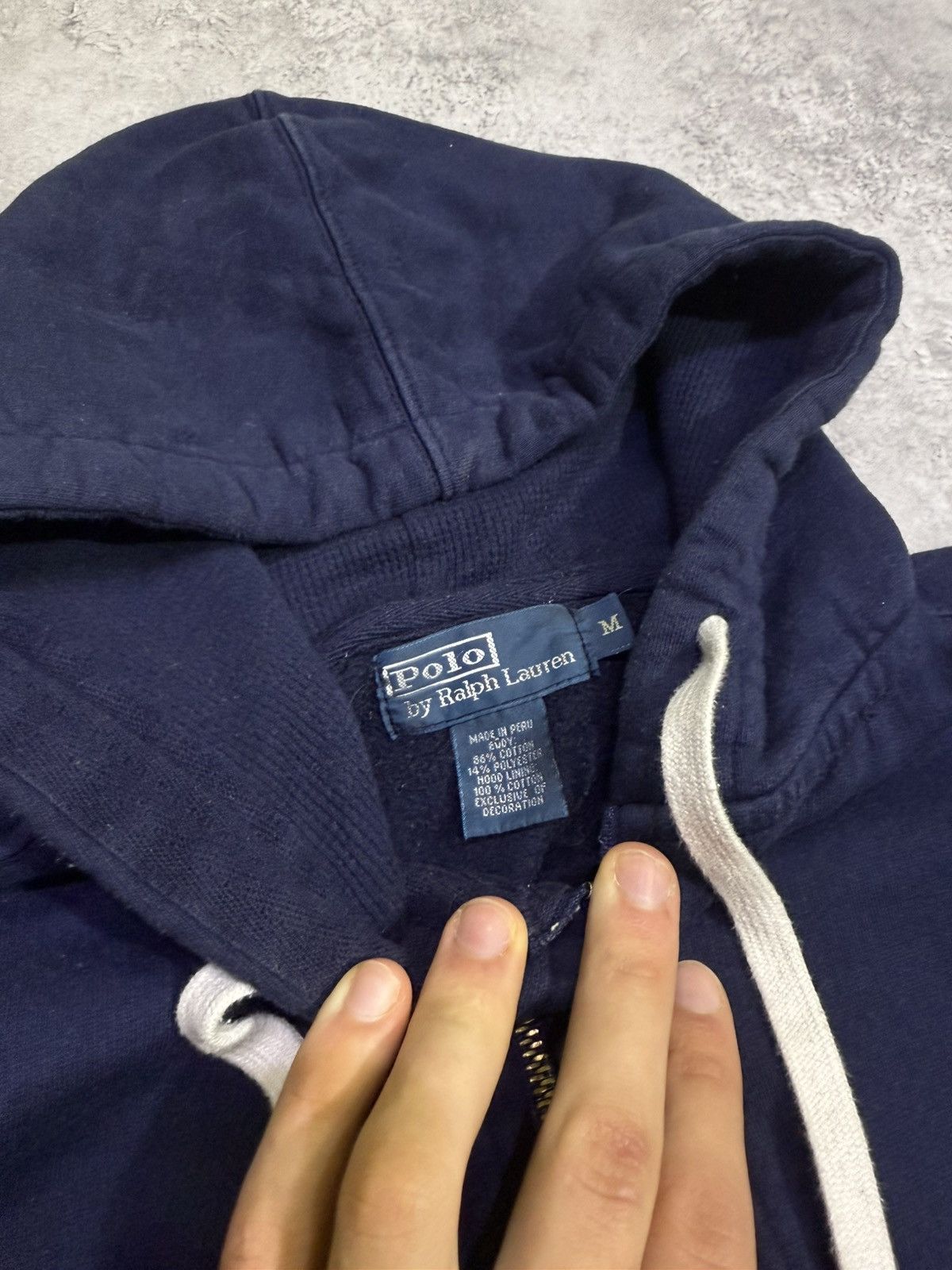 Polo Ralph Lauren × Vintage Vintage 90s Polo Ralph Lauren Zip Up Hoodie size L Size US M / EU 48-50 / 2 - 5 Thumbnail