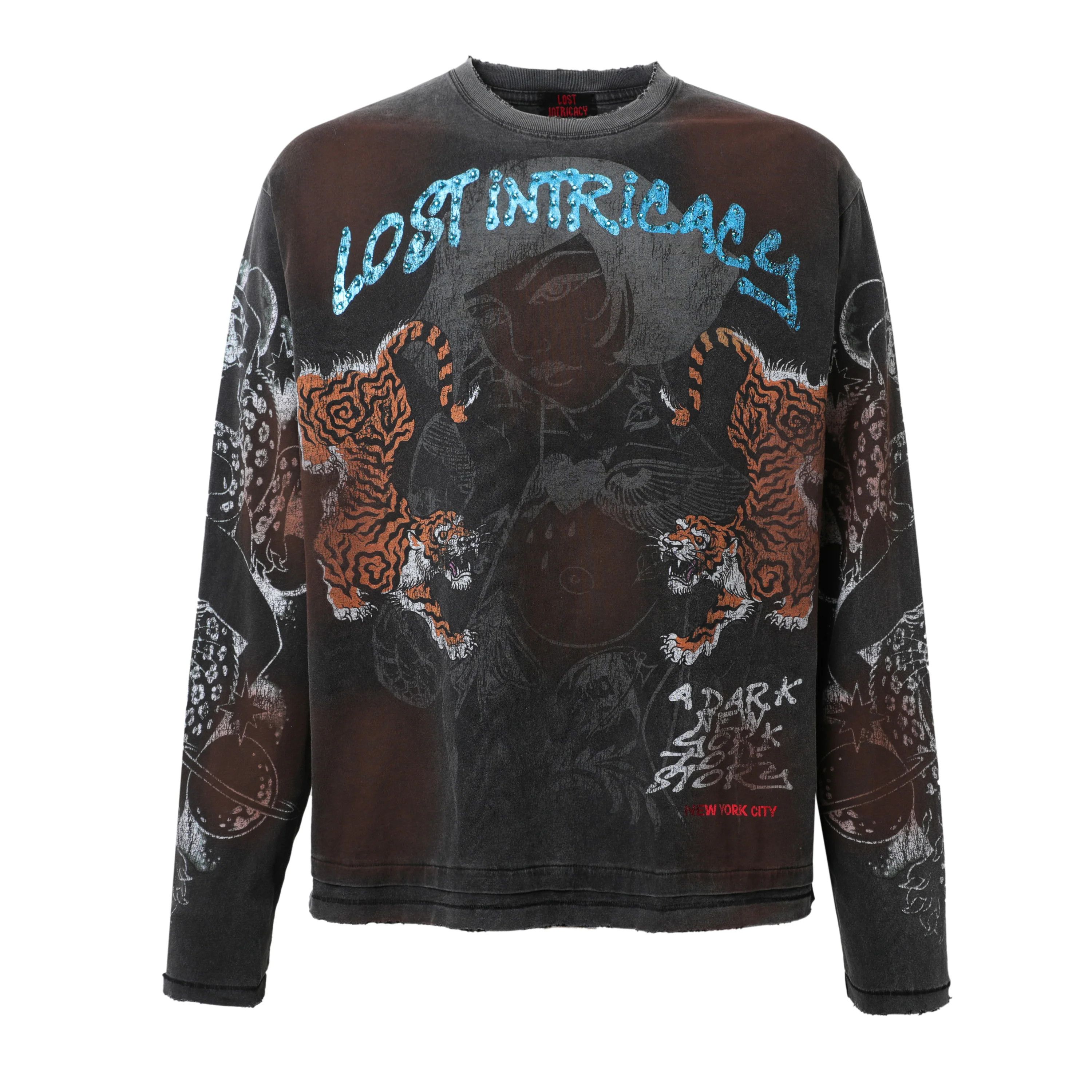 LOST INTRICACY Lost Intricacy 'Twin Tiger' Black LS Tee Size US XS / EU 42 / 0 - 1 Preview