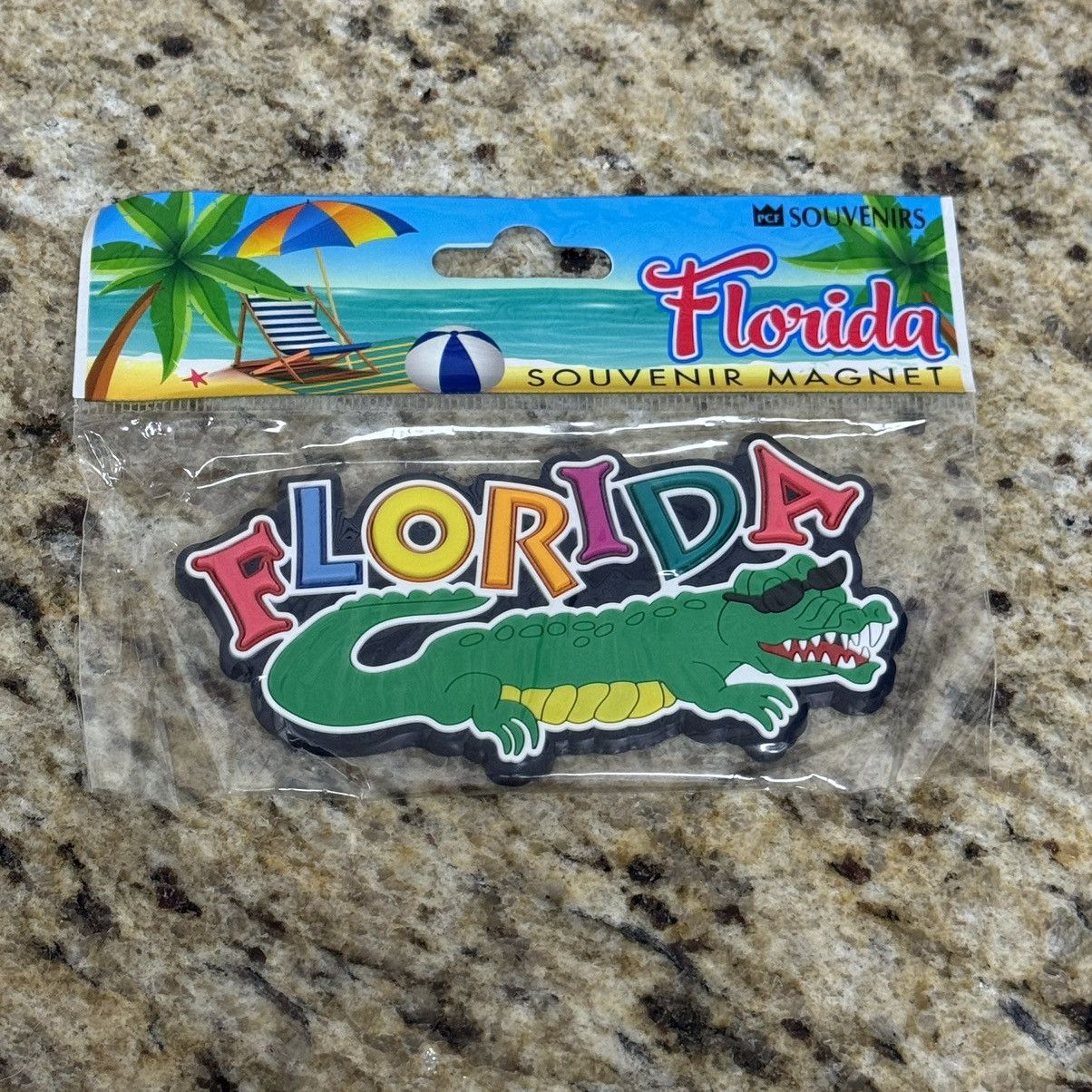 Other × Vintage Florida Alligator 3D Rubber PostCard Factory Fridge Magnet Size ONE SIZE - 3 Thumbnail