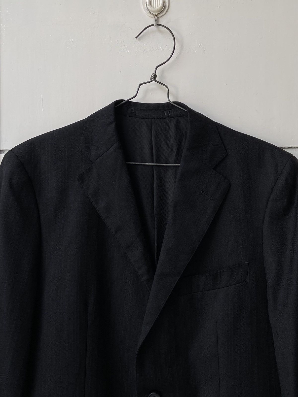 Loro Piana LORO PIANA VISARUNO Black Suit Size 50L - 3 Thumbnail