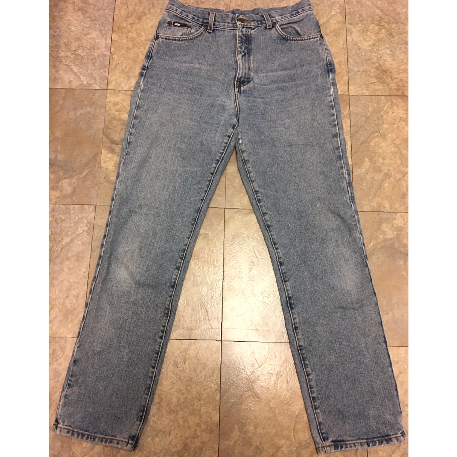 DKNY VINTAGE DKNY Jeans Tapered Leg 90s Mom Jeans Made In USA Sz 10 32 in Waist Blue Denim Jeans Mens Size 32" / US 10 / IT 46 - 6 Thumbnail