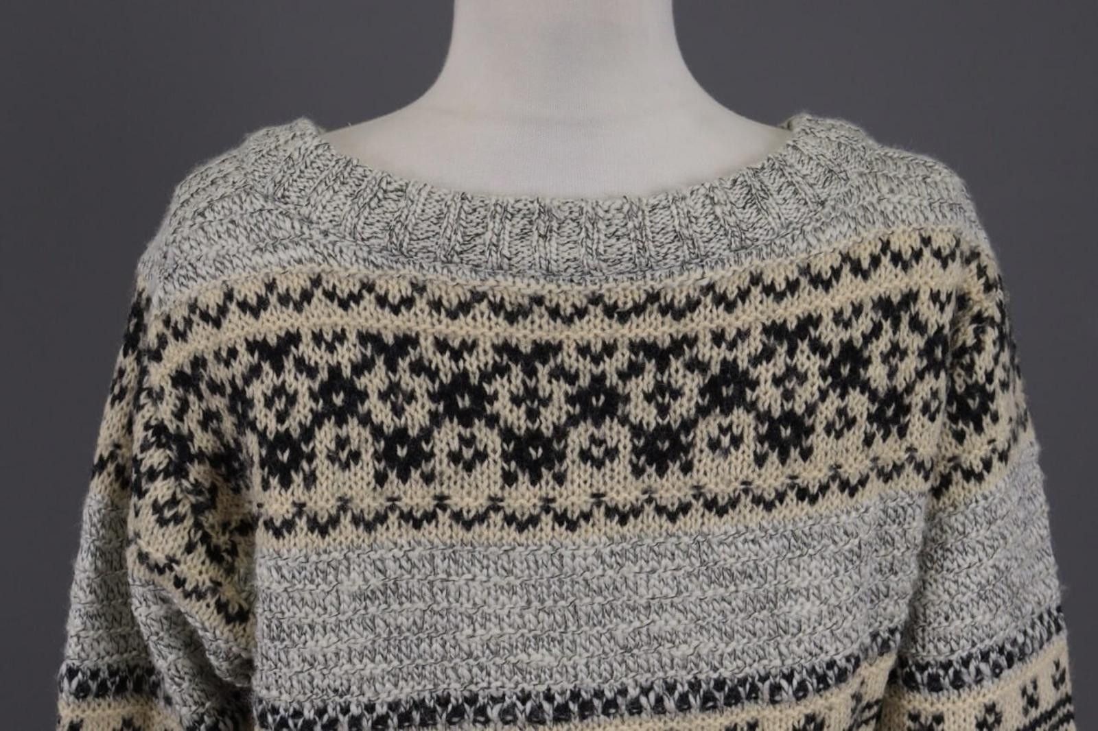 Napapijri Napapijri Gray Fair Isle Wool Knit Jumper Sweater Size M Size M / US 6-8 / IT 42-44 - 8 Thumbnail