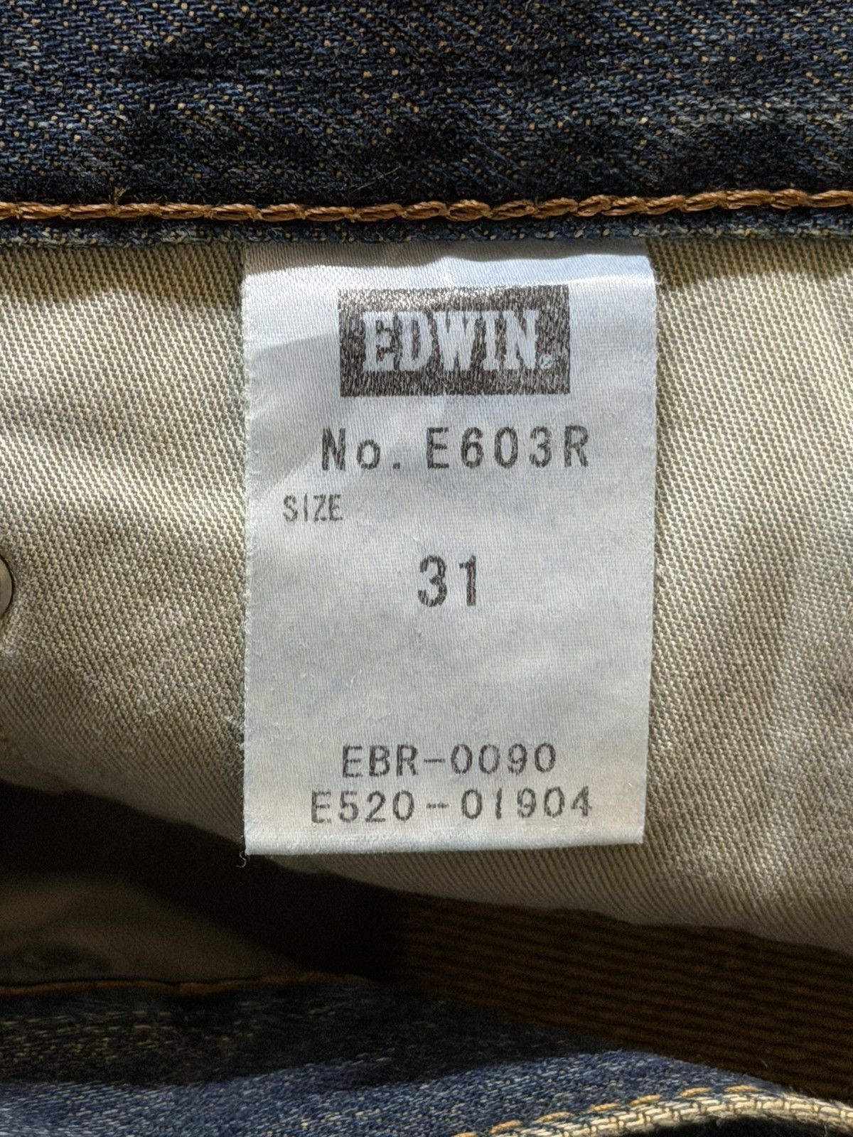 Edwin Vintage 90s Japan Edwin Blue Faded Wash Distressed Jeans Size US 32 / EU 48 - 7 Thumbnail
