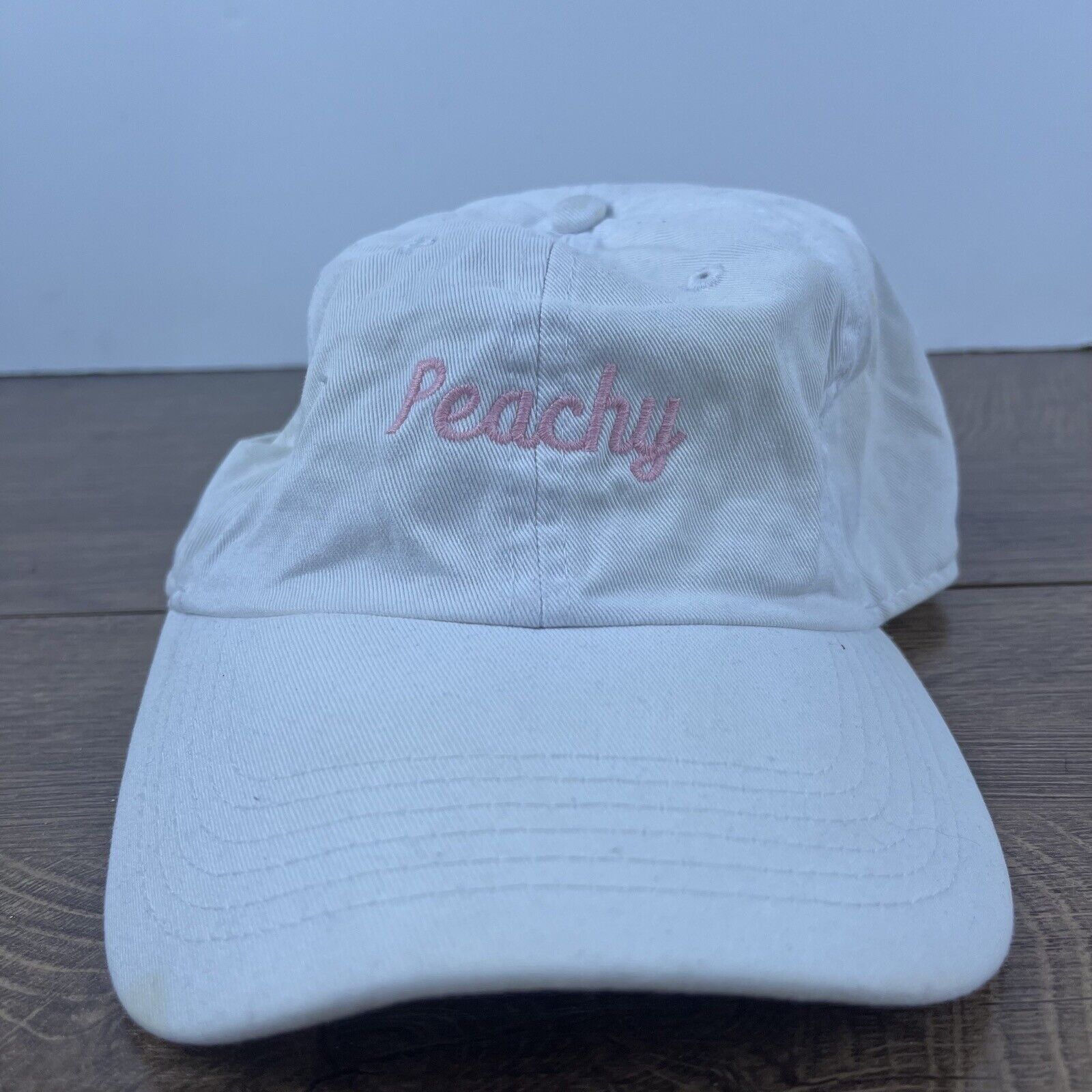 Other Peachy Hat Peach Adjustable Hat White Adjustable Hat White A Size ONE SIZE - 3 Thumbnail