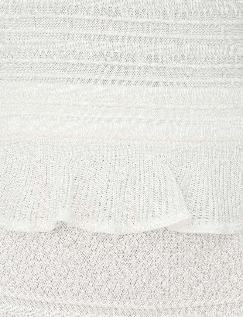 Zimmermann oc11z0226 Illuminate Lace Frill Mini Dress In White Size L / US 10 / IT 46 - 5 Thumbnail