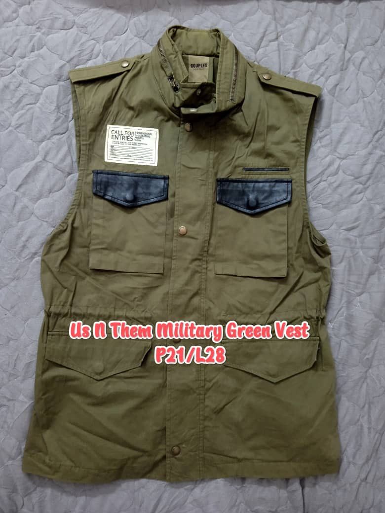 Japanese Brand Couples us n them Military Green Vest Size US L / EU 52-54 / 3 - 1 Thumbnail