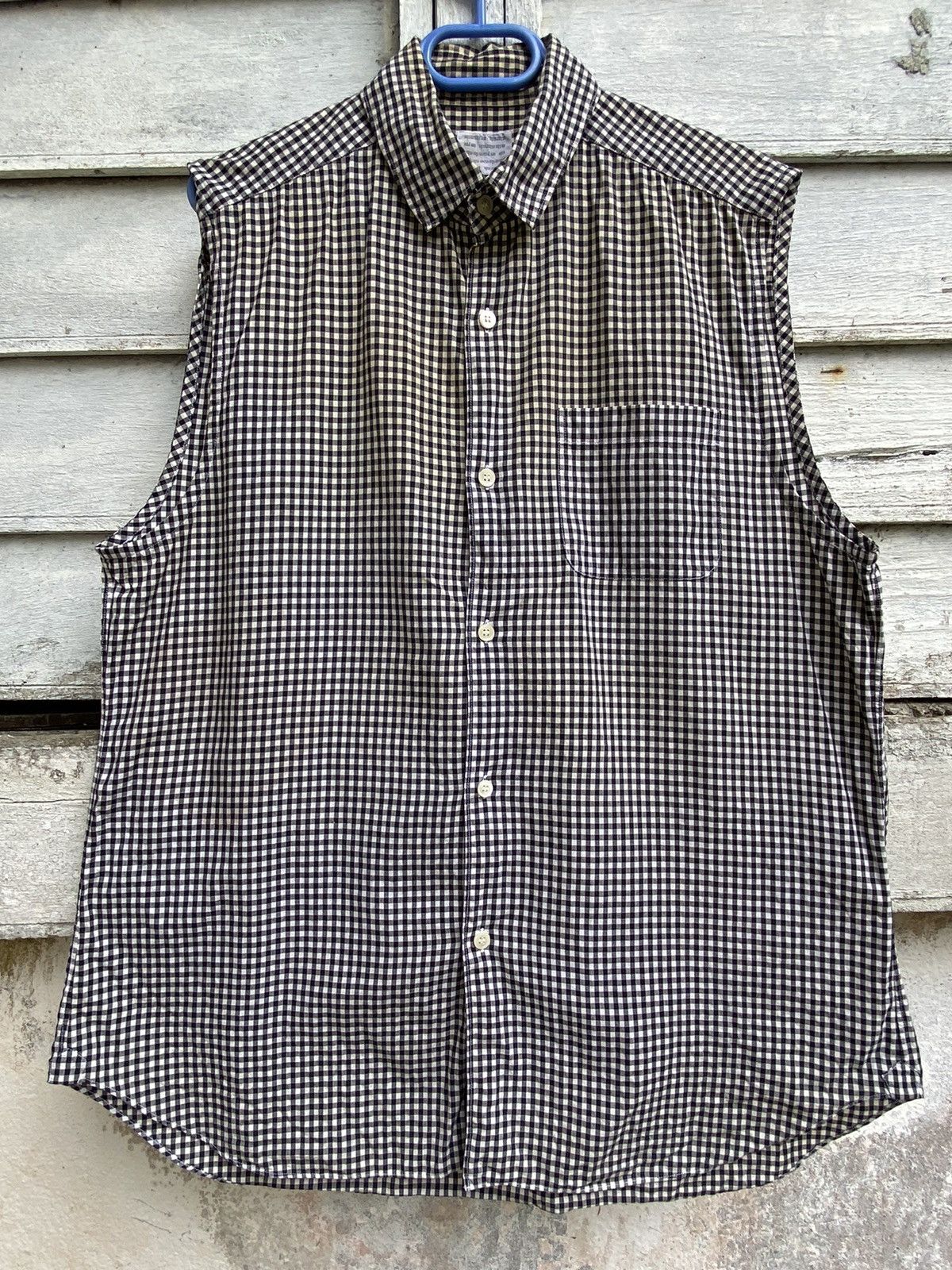 CDG by Comme des Garcons × Comme des Garcons × Rei Kawakubo Comme Des Garcon Ad 2010 Sleeveless Plaid Button Shirt Size US M / EU 48-50 / 2 - 1 Thumbnail