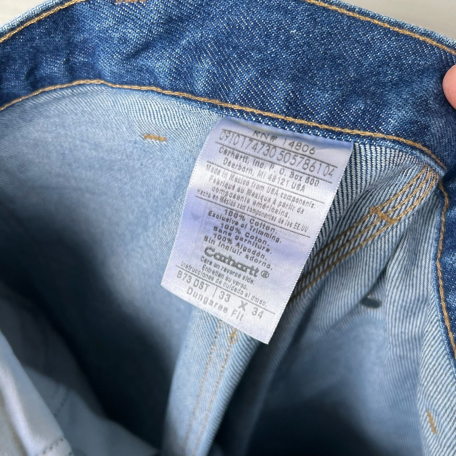 Carhartt × Vintage Carhartt denim blue jean double knee work carpenter pants Size US 31 - 6 Thumbnail