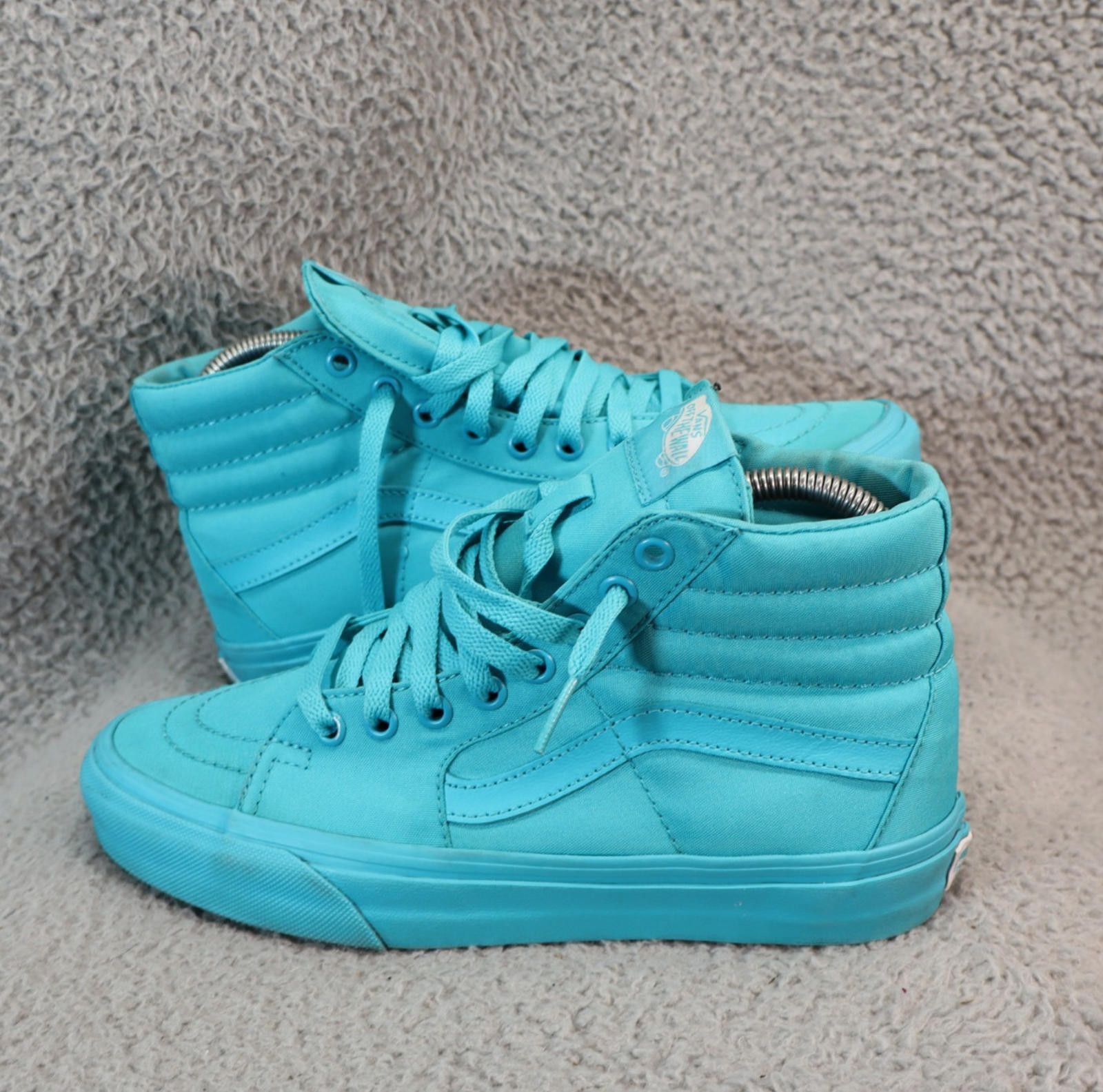Vans VANS Sk8 Hi Top Off The Wall Teal Blue Men 5.5 / Women 7 Size US 5.5 / EU 38 - 1 Thumbnail