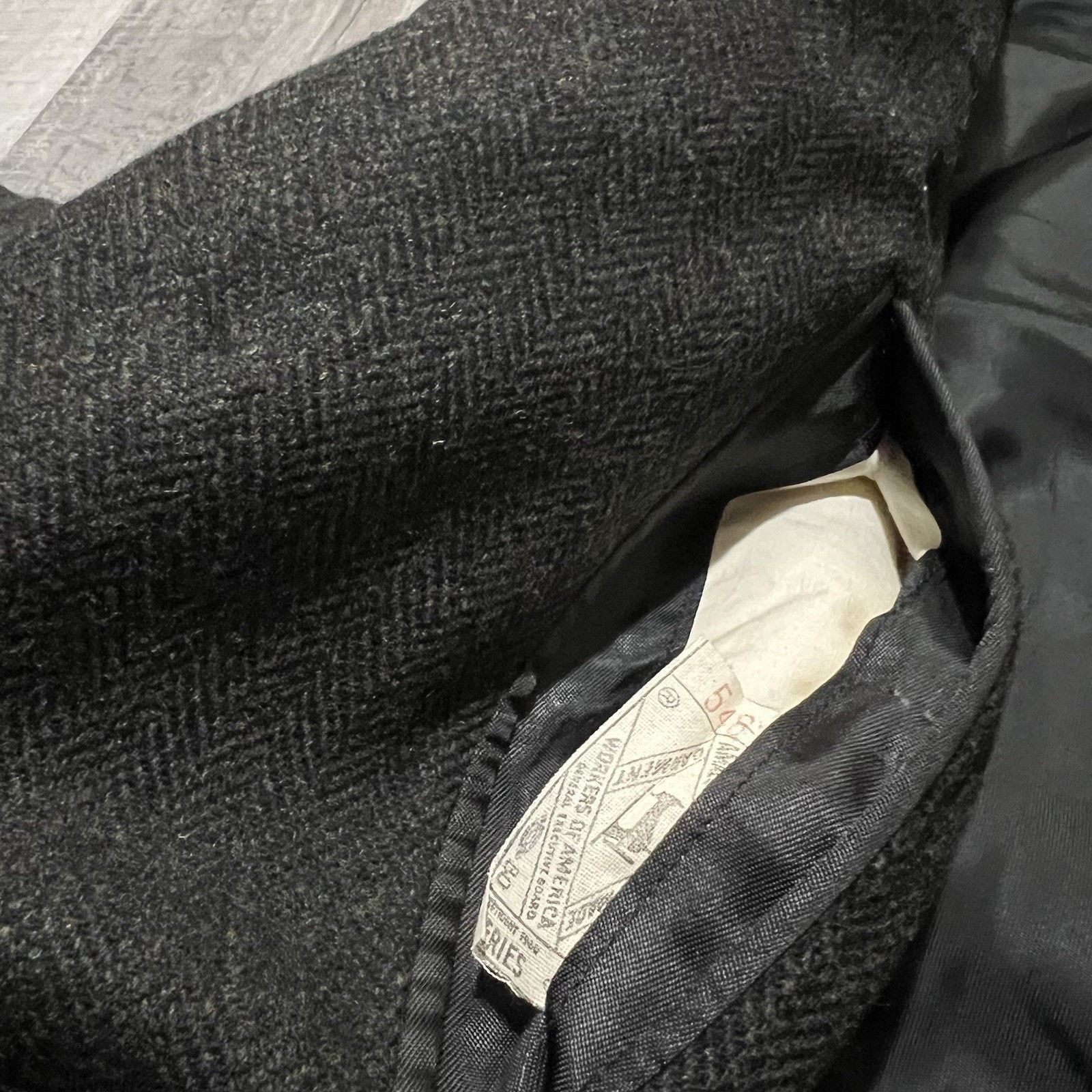 Vintage VTG Anderson Little Co Grey Herringbone Wool Overcoat 44 Size US L / EU 52-54 / 3 - 6 Thumbnail