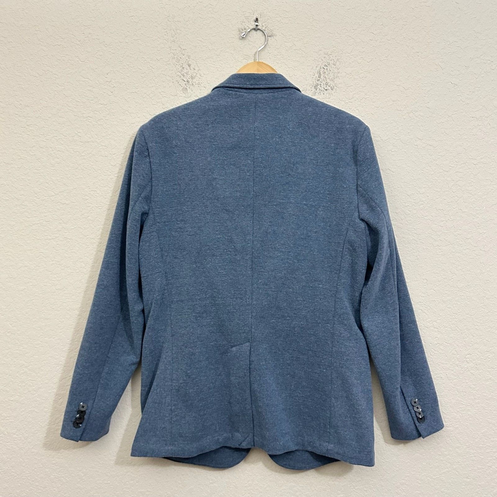 Artefact ARTEFACT Blazer Jacket Heather Blue Knit Stretch Sport Coat Size 52R - 2 Thumbnail