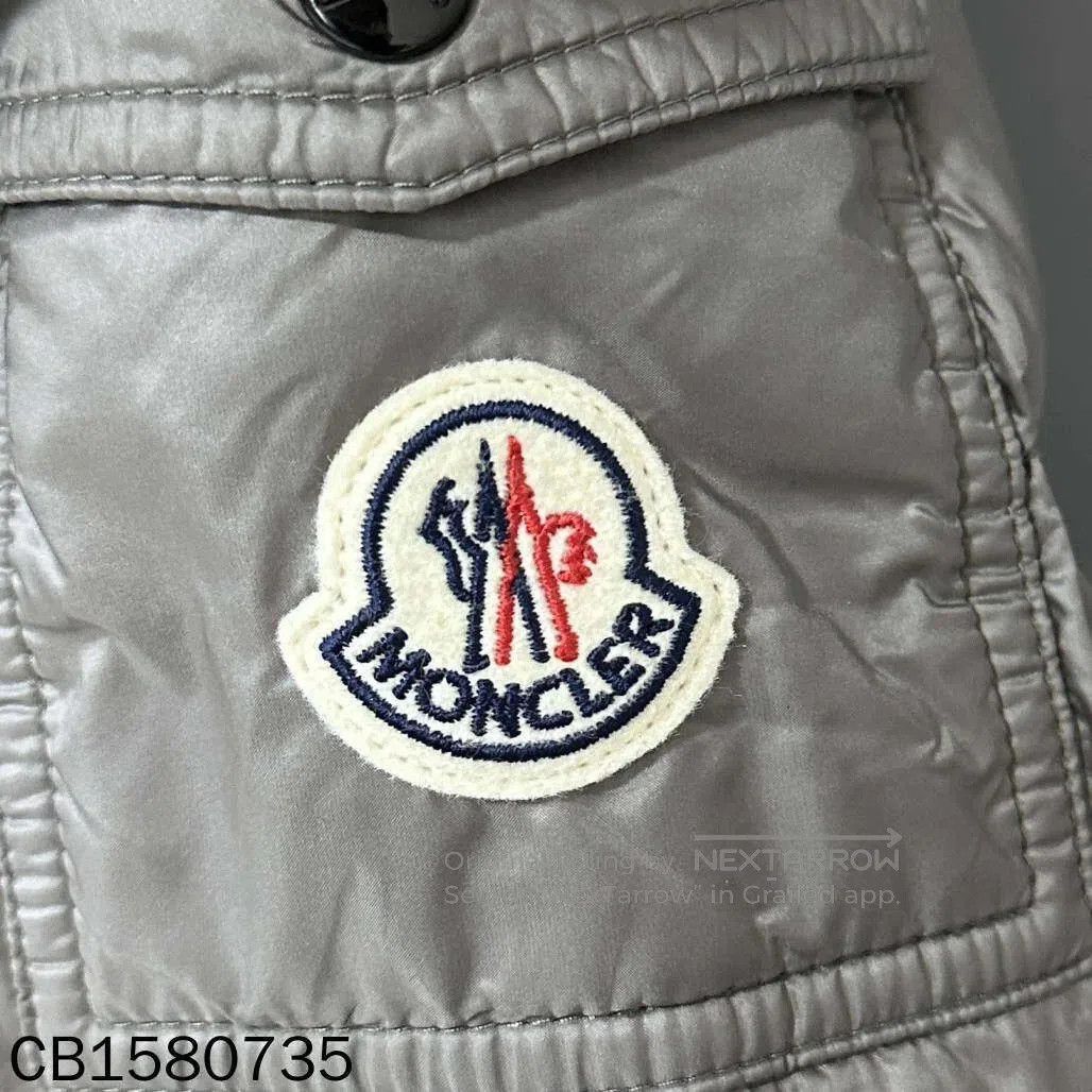 Moncler Gray Puffy Winter Coat with Hood - Size L. Size US L / EU 52-54 / 3 - 4 Thumbnail