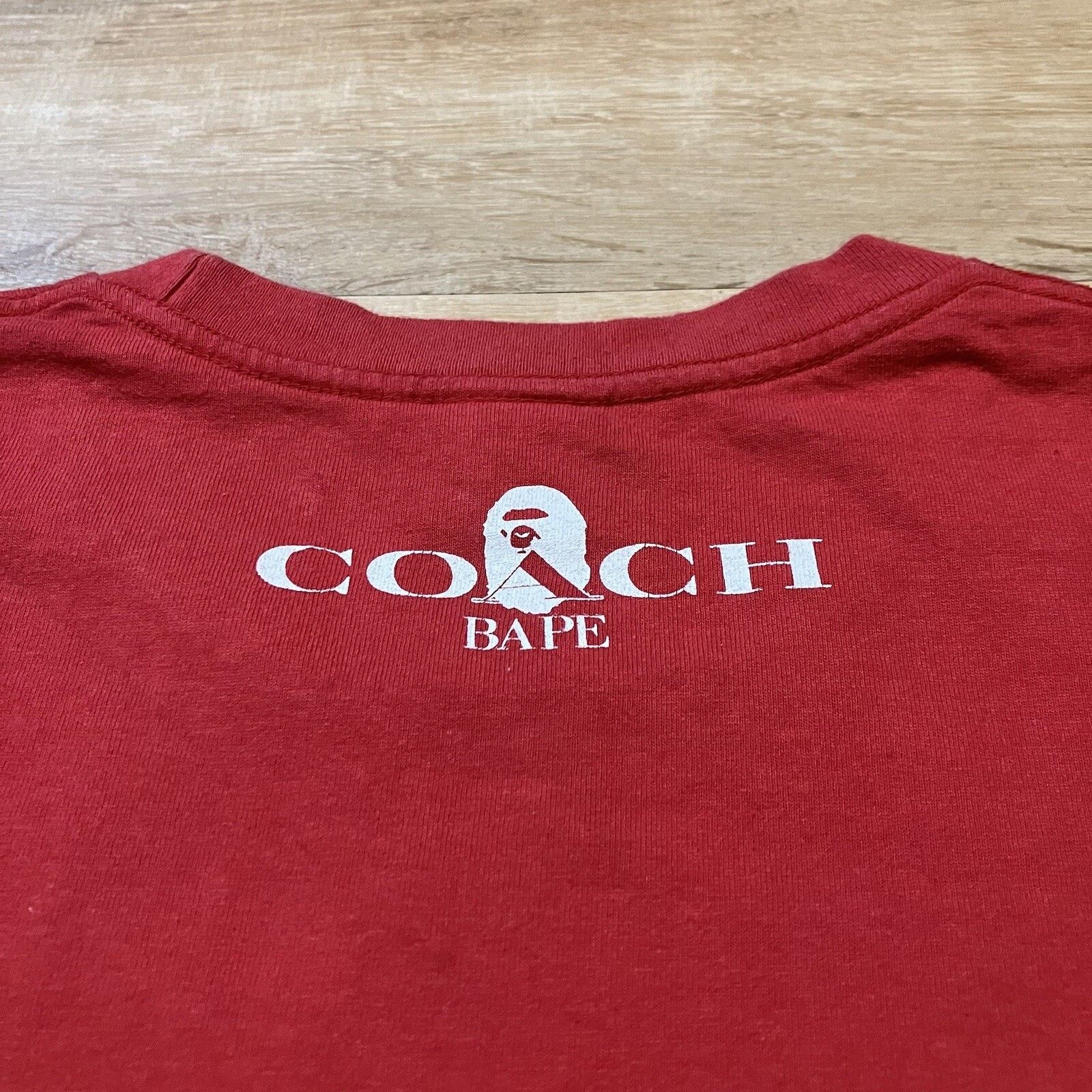 Bape Bape X Coach Collaboration Red Rexy Crewneck T Shirt Large Size US L / EU 52-54 / 3 - 6 Thumbnail