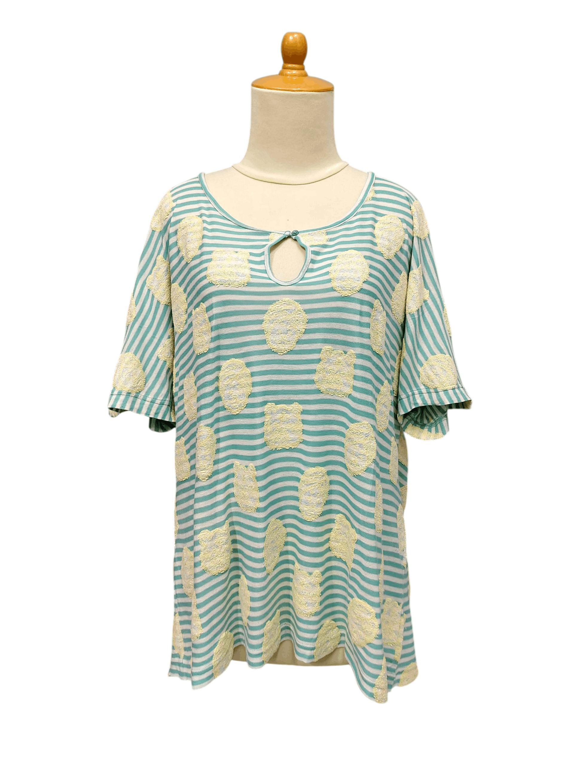 Ne-Net 🇯🇵 Ne-Net 🇯🇵 by Issey Miyake Co Stripe Bear Blouse Size M / US 6-8 / IT 42-44 - 1 Thumbnail