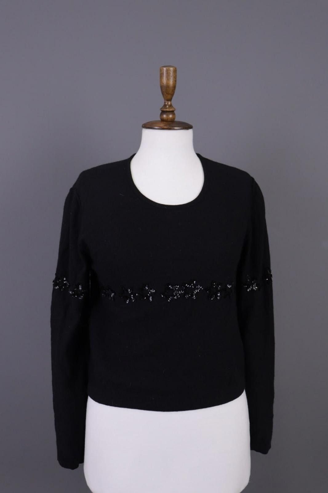 Sonia Rykiel Sonia by Sonia Rykiel Black Wool Angora Knit Sweater 40 / M Size M / US 6-8 / IT 42-44 - 1 Thumbnail