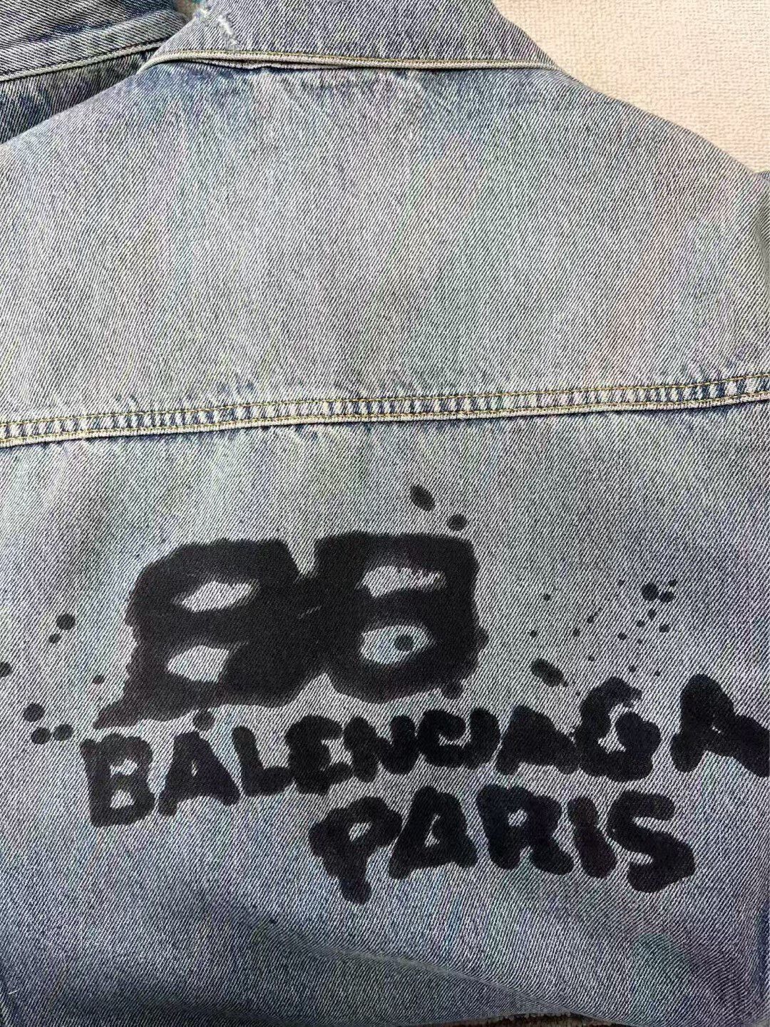 Balenciaga Logo Denim Jacket for Men