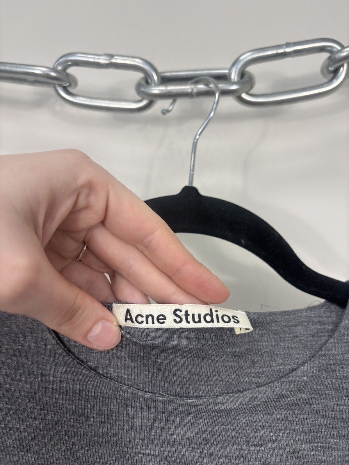 Acne Studios Acne Studios Emilia AW15 Women’s Grey Draped Mini Dress Size XS / US 0-2 / IT 36-38 - 7 Thumbnail