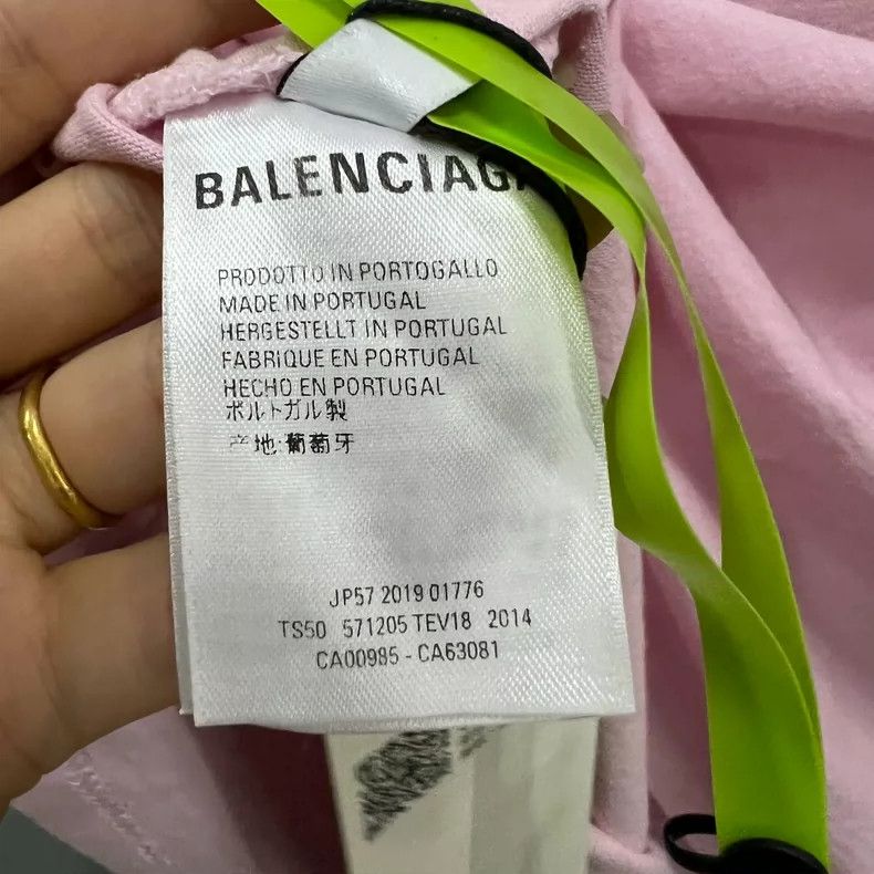 Balenciaga Balenciaga Pink Small Logo Short Sleeve Size US L / EU 52-54 / 3 - 4 Thumbnail