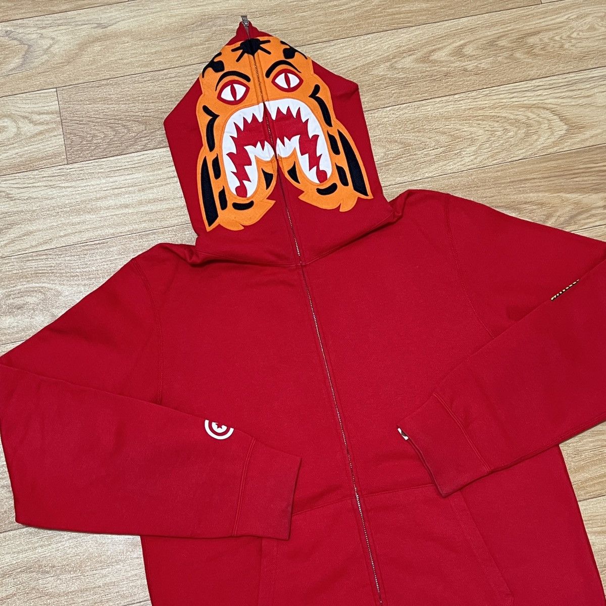 Bape 💥 Bape Red Tiger Zip Up Hoodie 💥 Size US XL / EU 56 / 4 - 1 Thumbnail