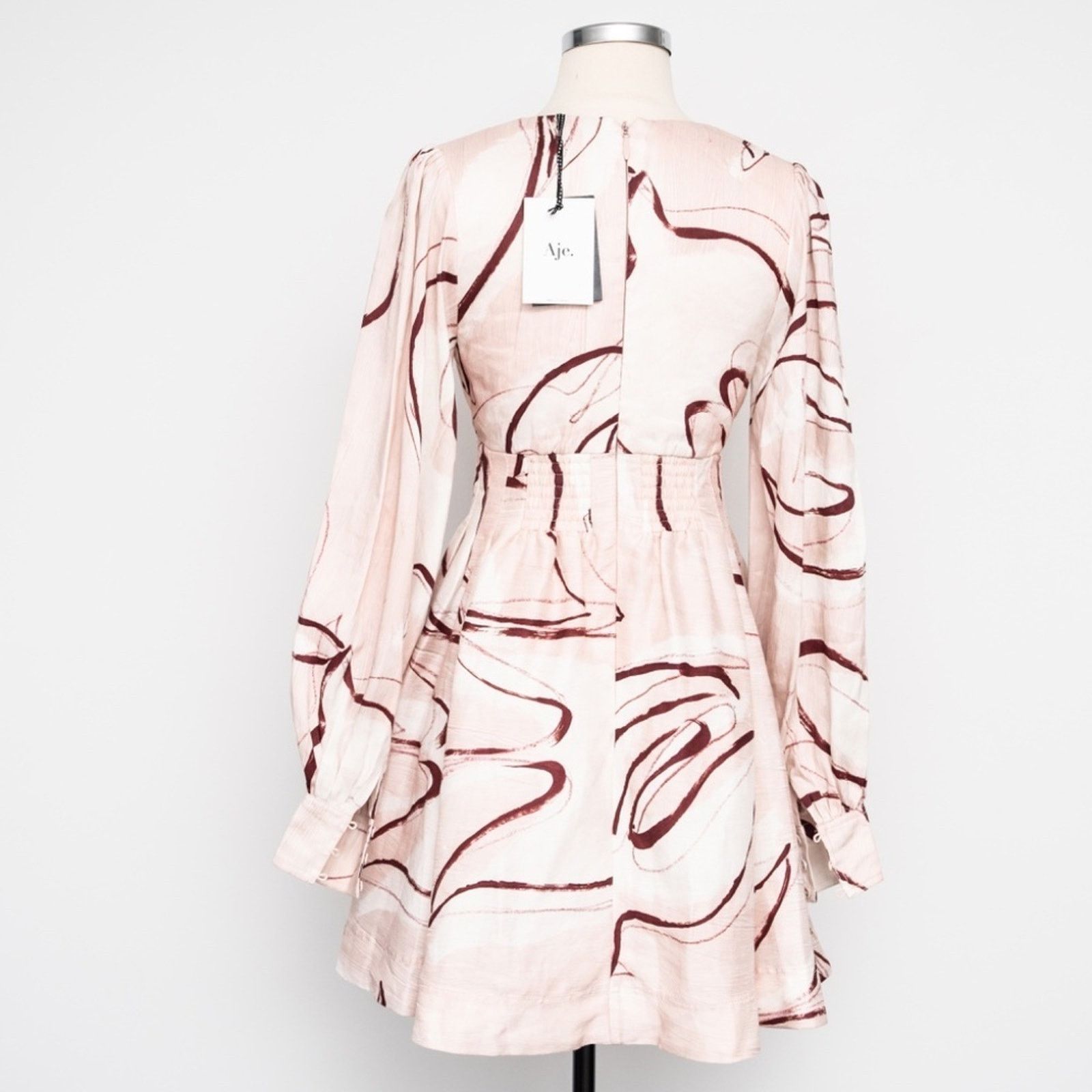 Aje Aje. Amelia Plunge Mini Dress. Size XS / US 0-2 / IT 36-38 - 2 Thumbnail