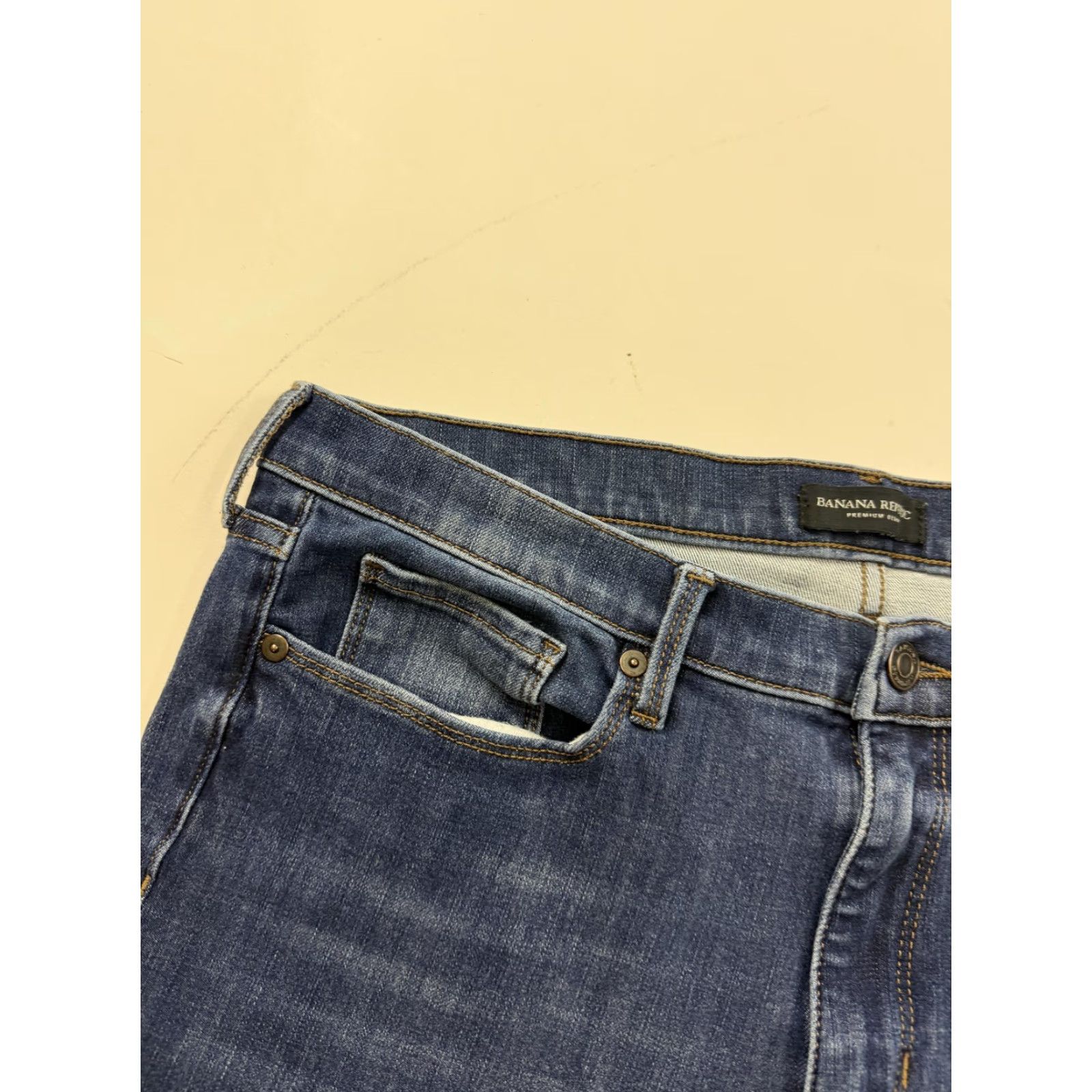 Banana Republic Banana Republic Jeans Womens 33 Blue Skinny Slim Fit Premium Denim Stretch Fashionable Everyday Casual 90s? Size 24" / US 00 / IT 34 - 2 Thumbnail