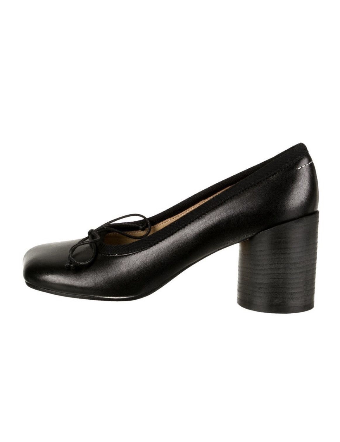 MM6 - Leather Bow Accents Pumps