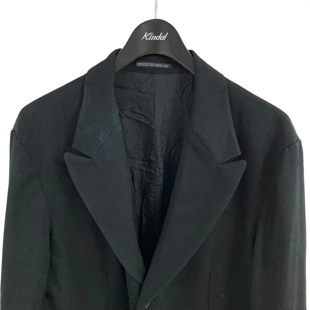Yohji Yamamoto YOHJI YAMAMOTO black/wool tailored jacket Size US M / EU 48-50 / 2 - 2 Thumbnail
