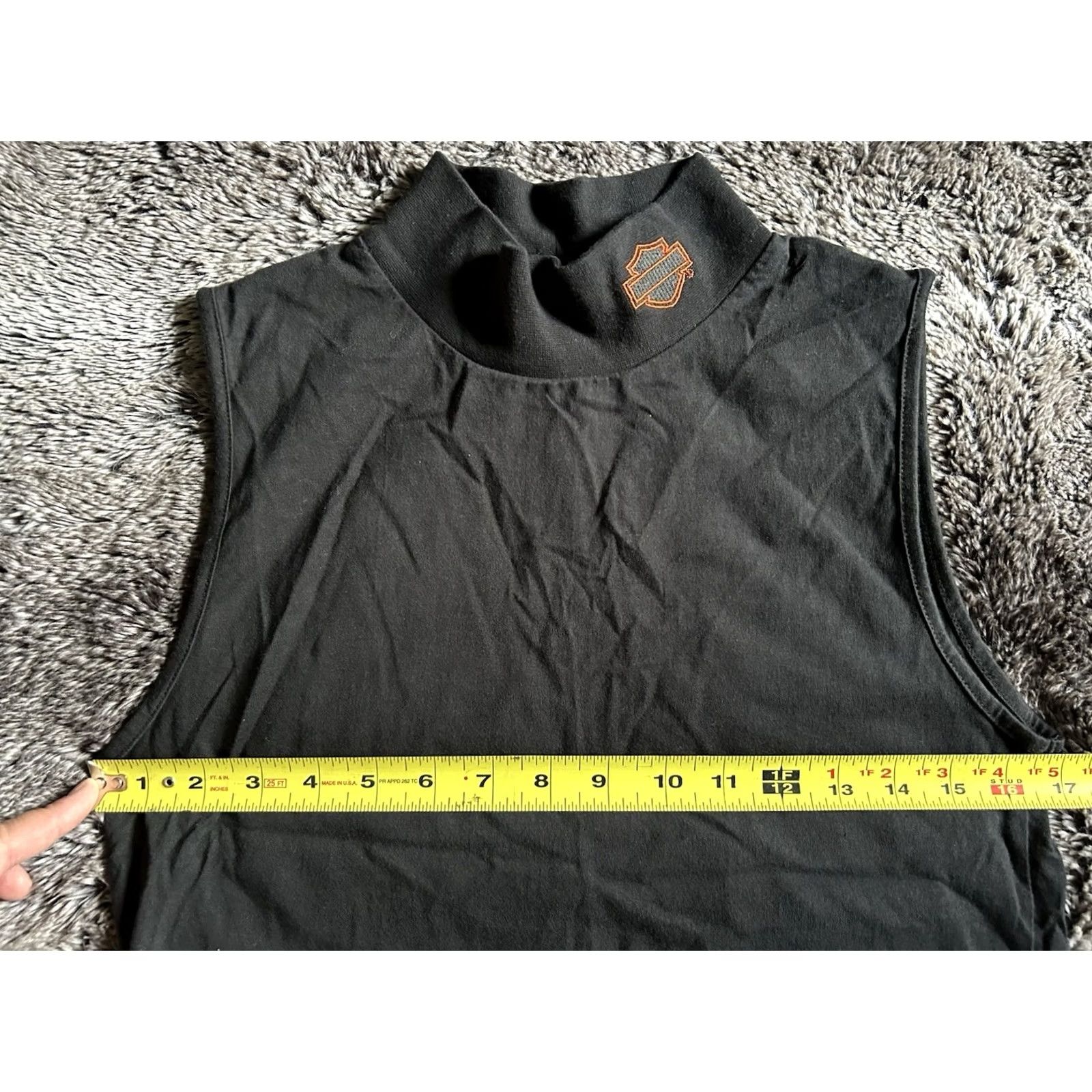 Vintage Harley Davidson Women Tank Sleeveless Turtleneck Black M Wisconsin 100% Cotton Size M / US 6-8 / IT 42-44 - 6 Thumbnail