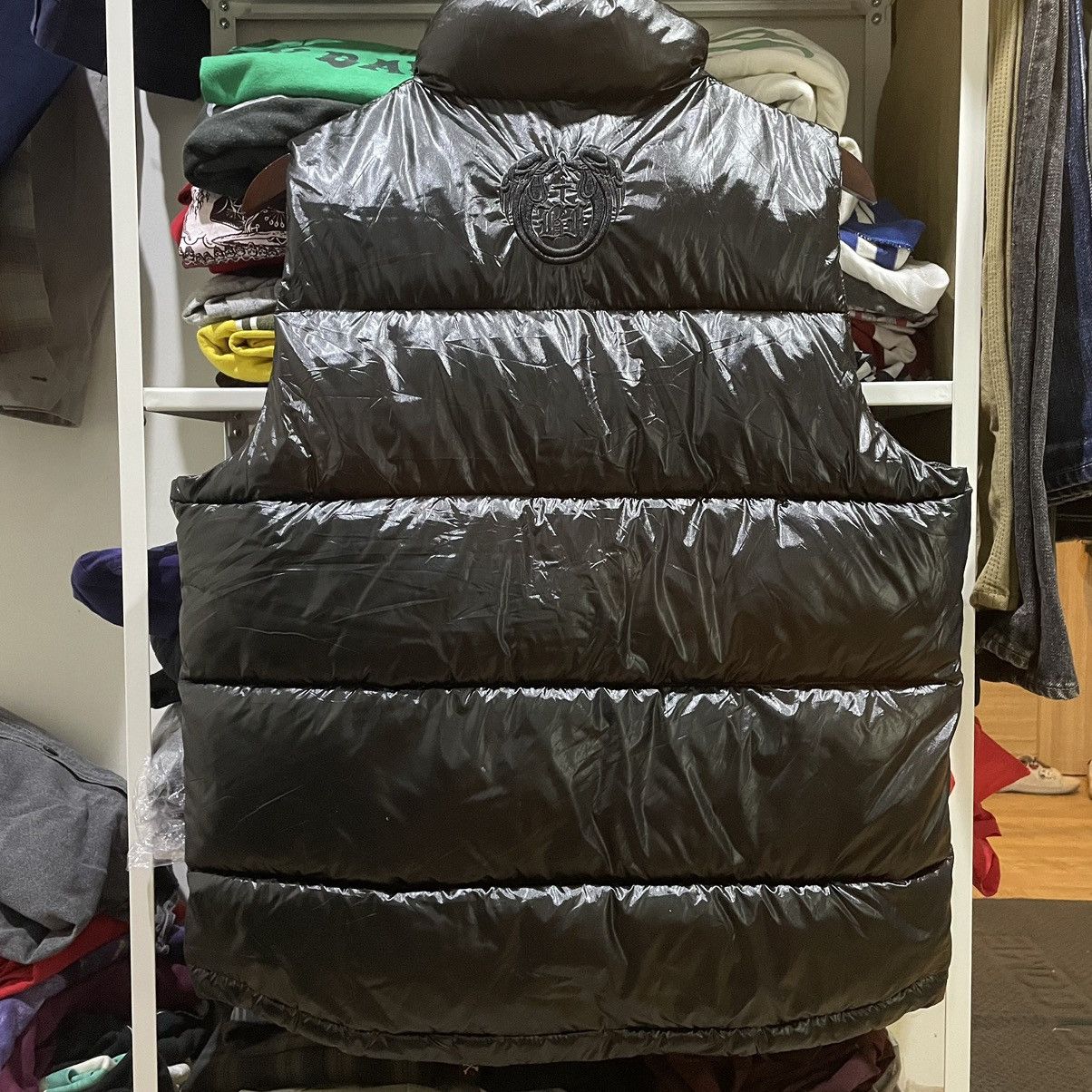 Japanese Brand Black flame puffer vest Size US M / EU 48-50 / 2 - 3 Thumbnail