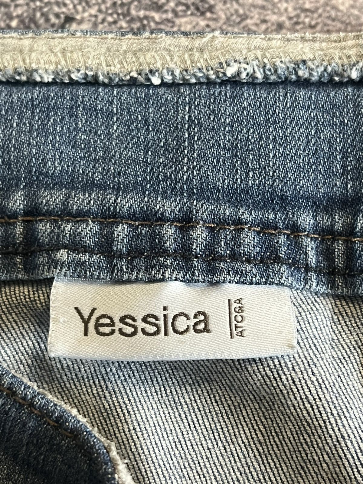 Japanese Brand Distressed Flared Slim Jeans / Faded Drip Style Y2K Size US 30 / EU 46 - 8 Thumbnail
