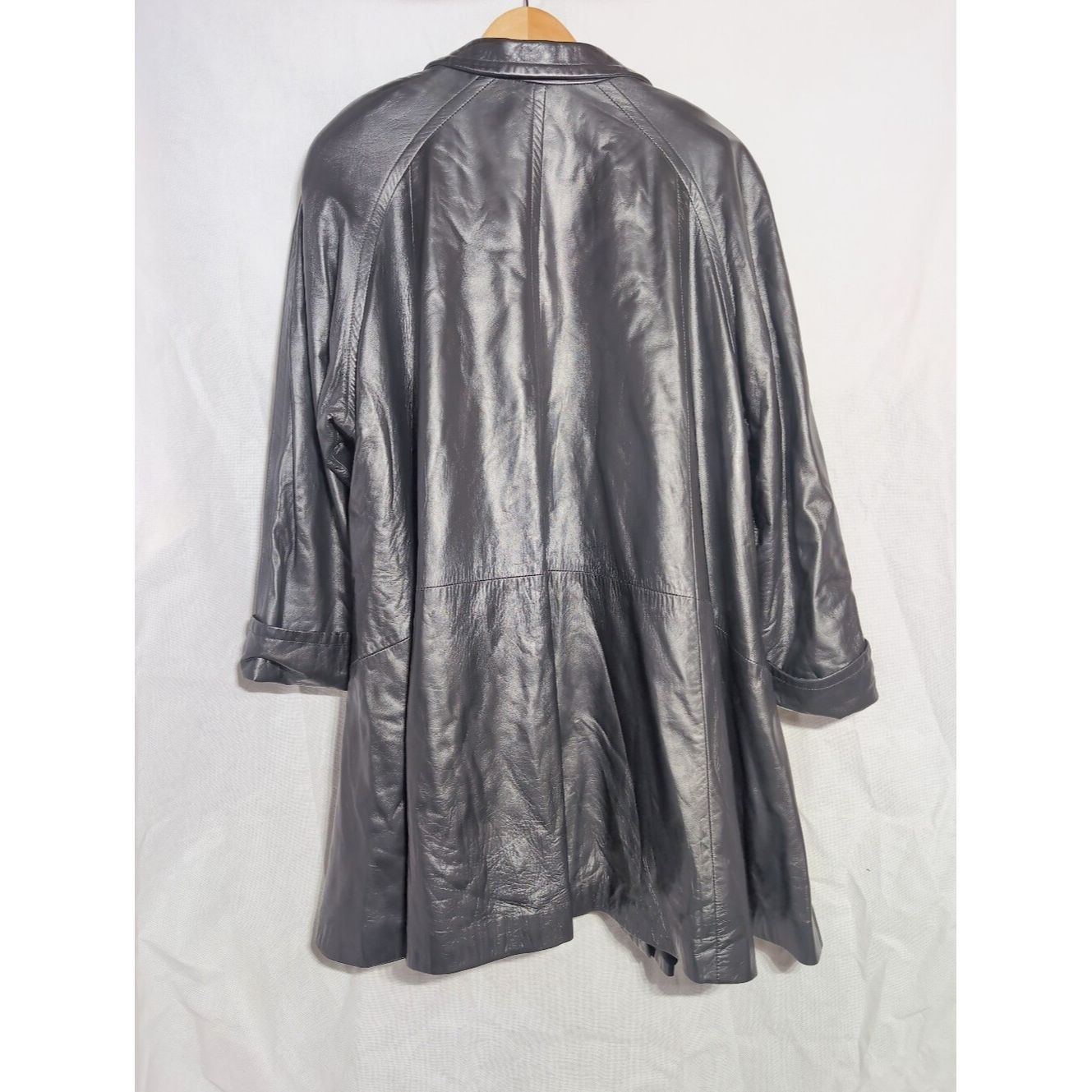 Other Beautiful Vintage L Vericci Black Liquid Lambskin Leather L Size L / US 10 / IT 46 - 4 Thumbnail