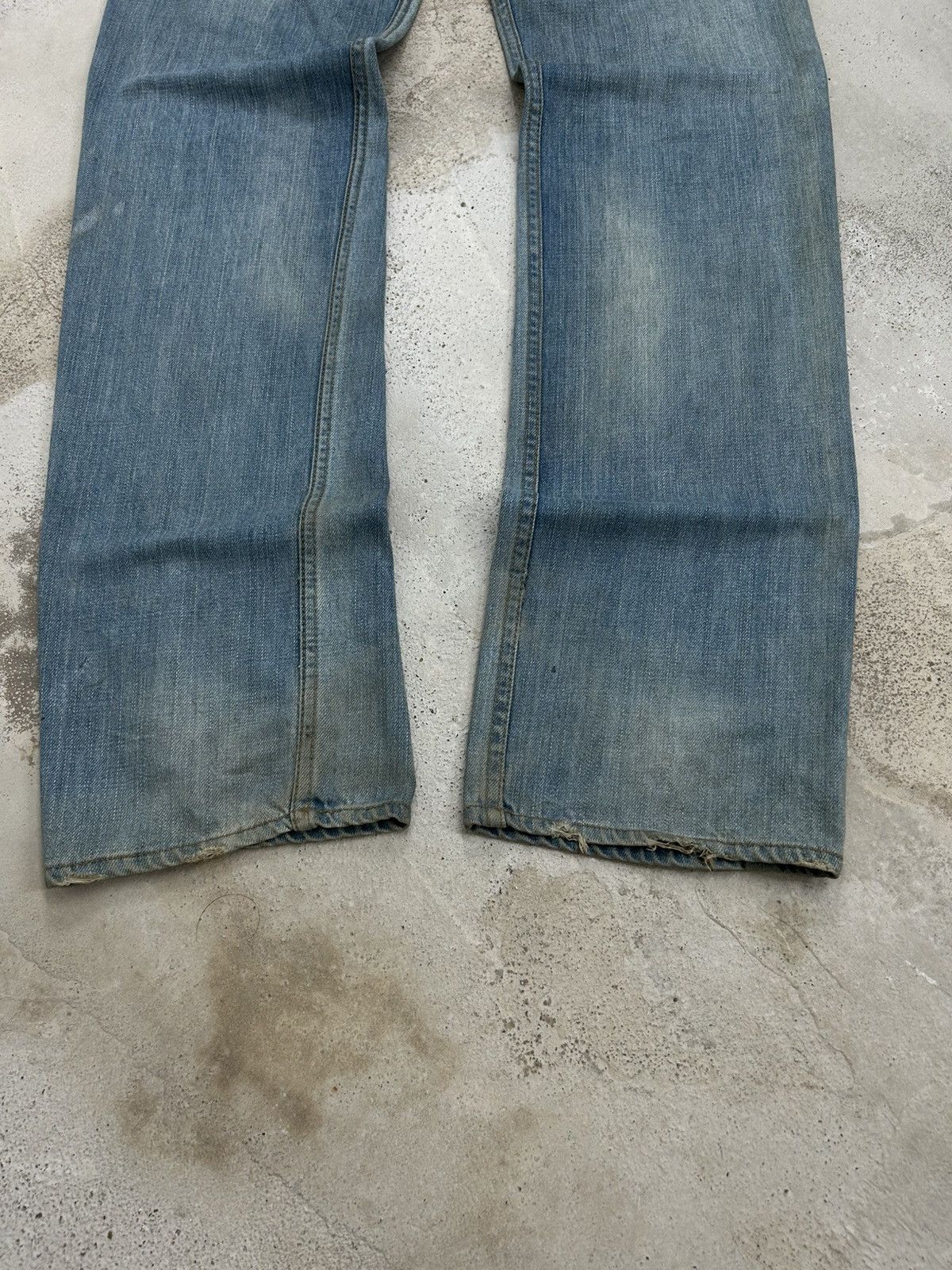 If Six Was Nine Vintage Dominate Double Waist Belt Loop Light Dirty Washed Size US 33 - 15 Thumbnail