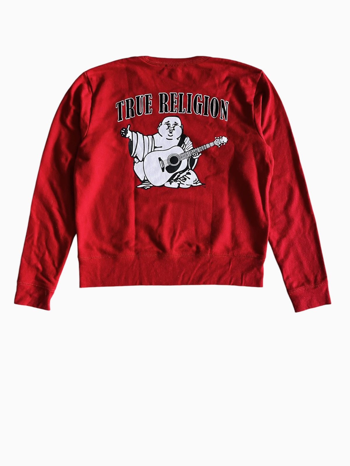 Red Buddha Pullover Longsleeve Crewneck True Religion