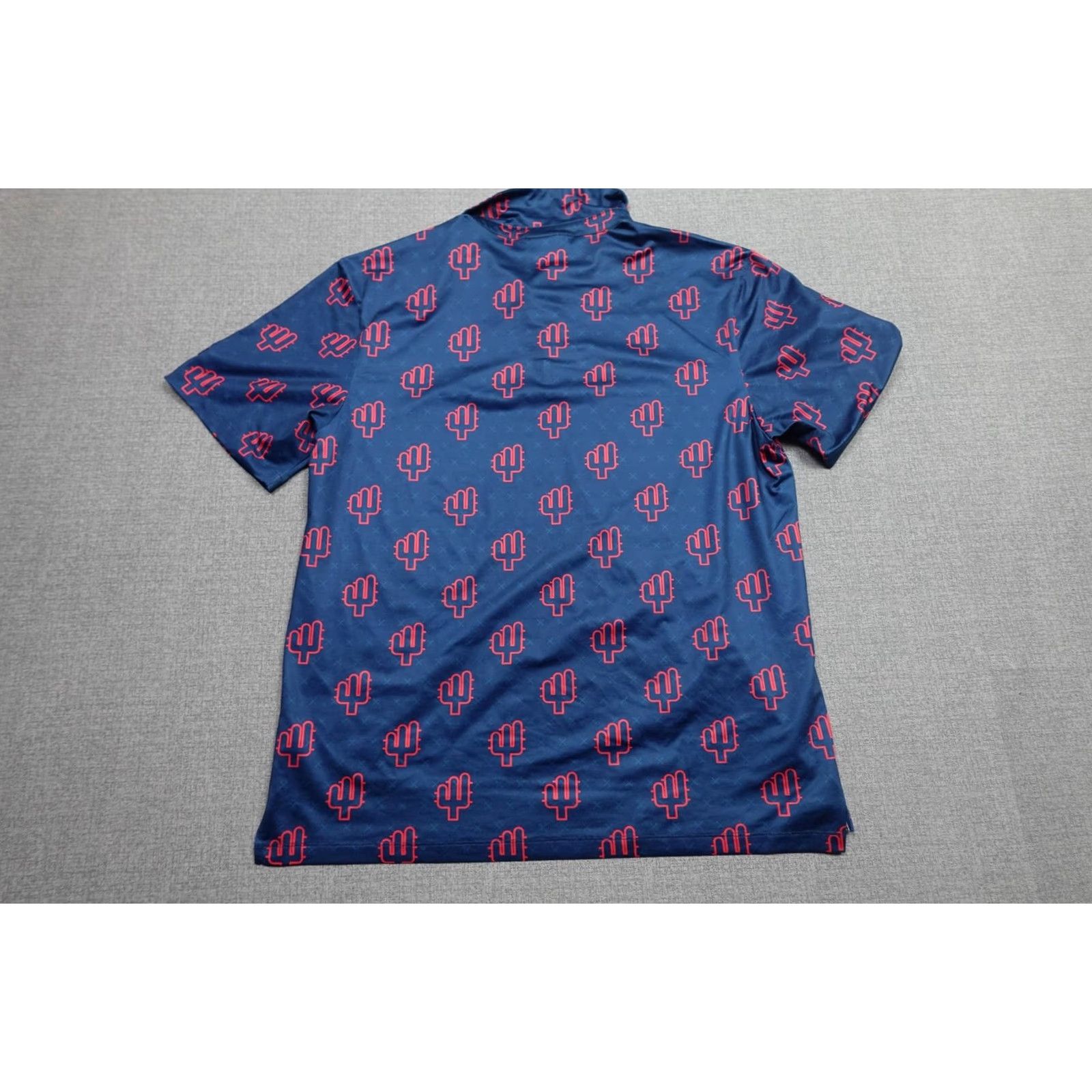 Vintage Yatta Golf Polo Mens XL Blue Cactus Print Performance Lightweight Stretch AOP Shirts polo Shirt Size US XL / EU 56 / 4 - 4 Thumbnail