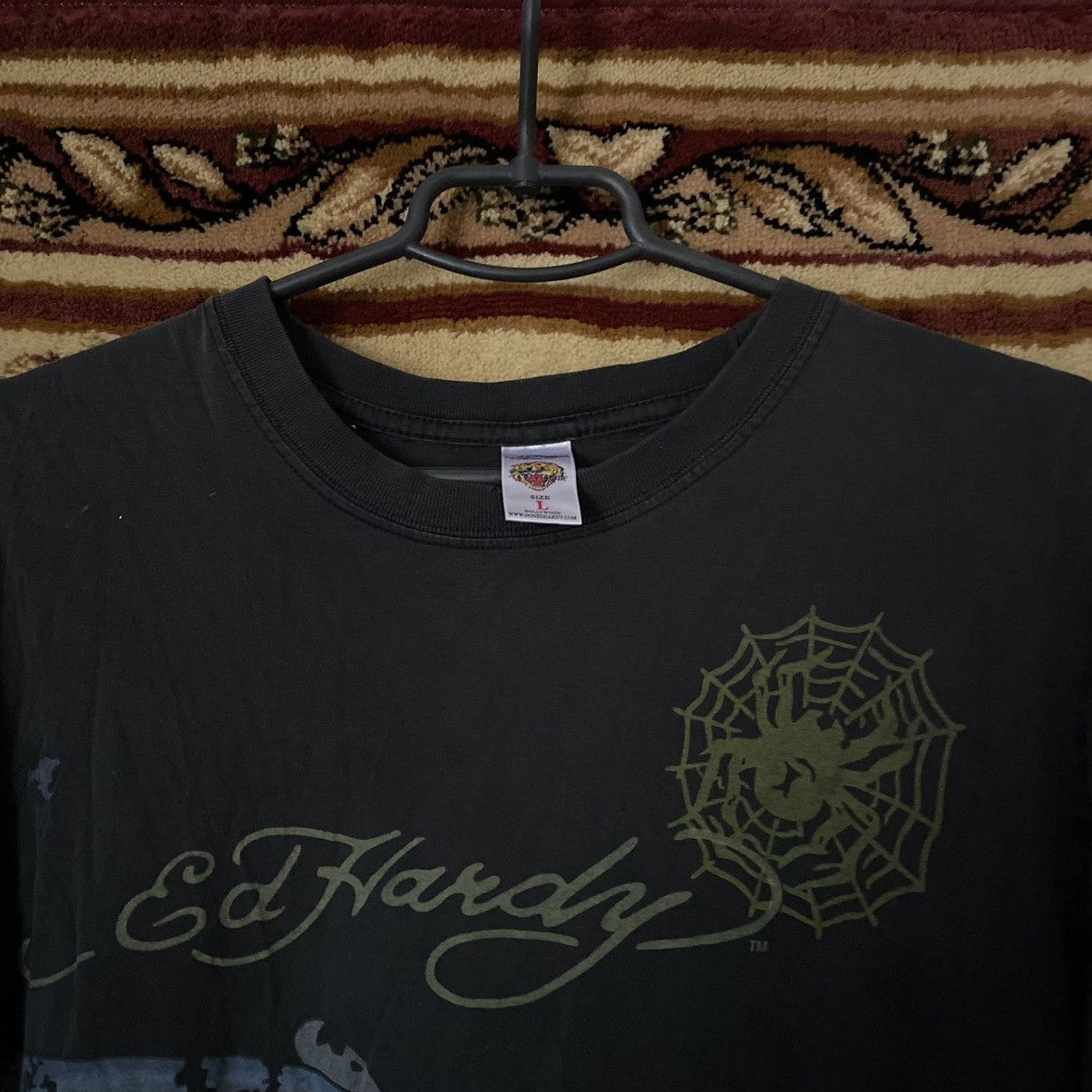 Christian Audigier × Ed Hardy × Vintage Vintage Ed Hardy Spider Logo Tee Shirt Y2K style Japanese Size US L / EU 52-54 / 3 - 3 Thumbnail